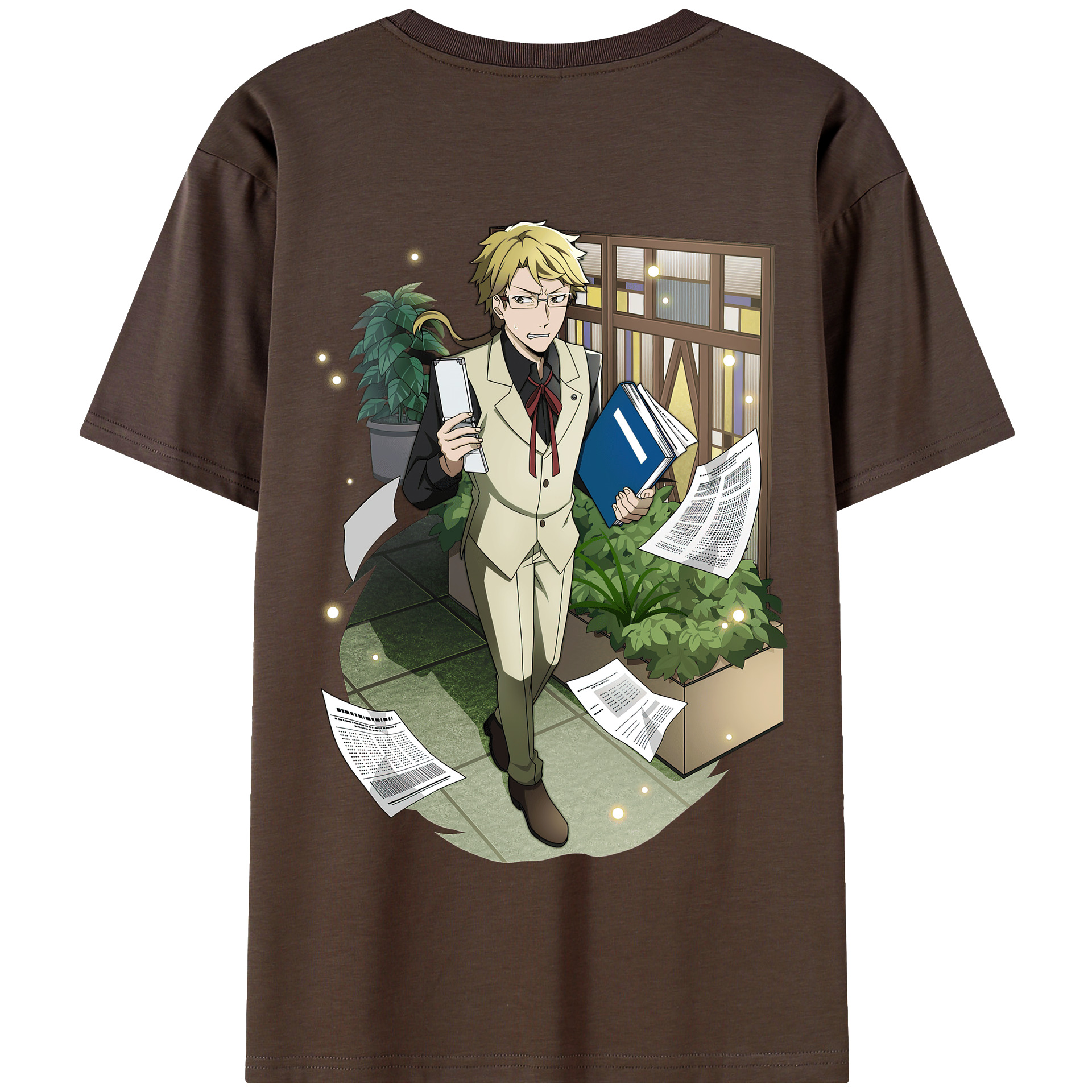（画像用） 文豪ストレイドッグス Bungo Stray Dogs 綿100％半袖Tシャツ（背面プリント）