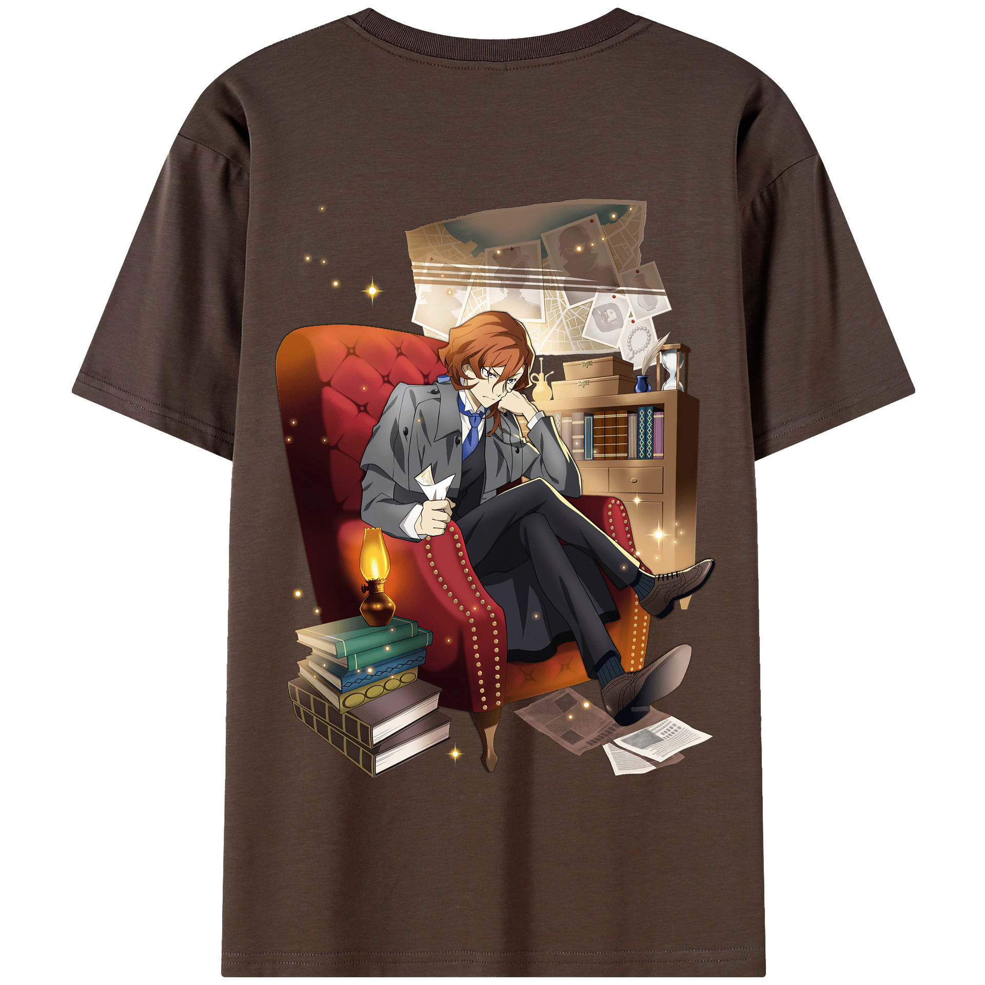 （画像用） 文豪ストレイドッグス Bungo Stray Dogs 綿100％半袖Tシャツ（背面プリント）