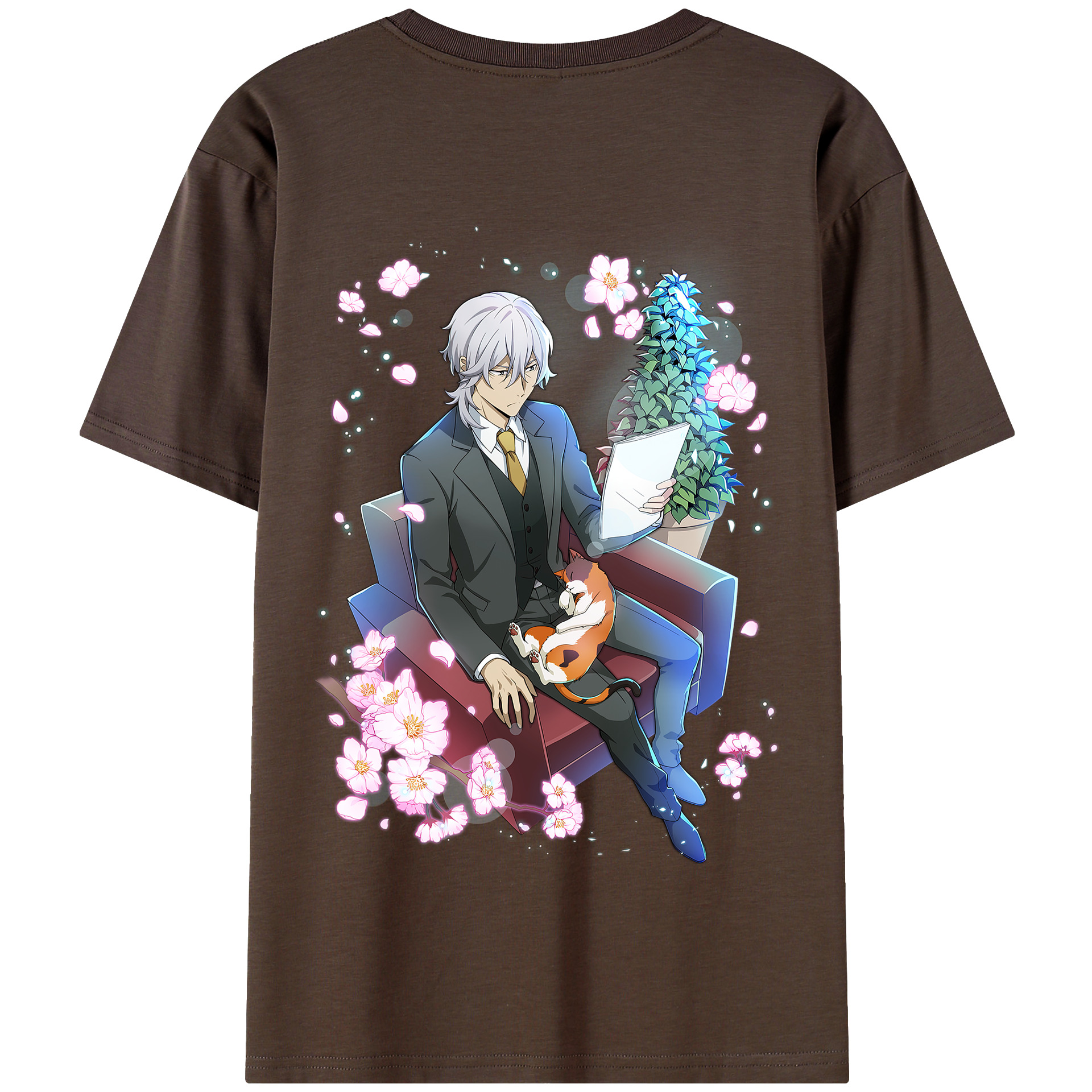 （画像用） 文豪ストレイドッグス Bungo Stray Dogs 綿100％半袖Tシャツ（背面プリント）