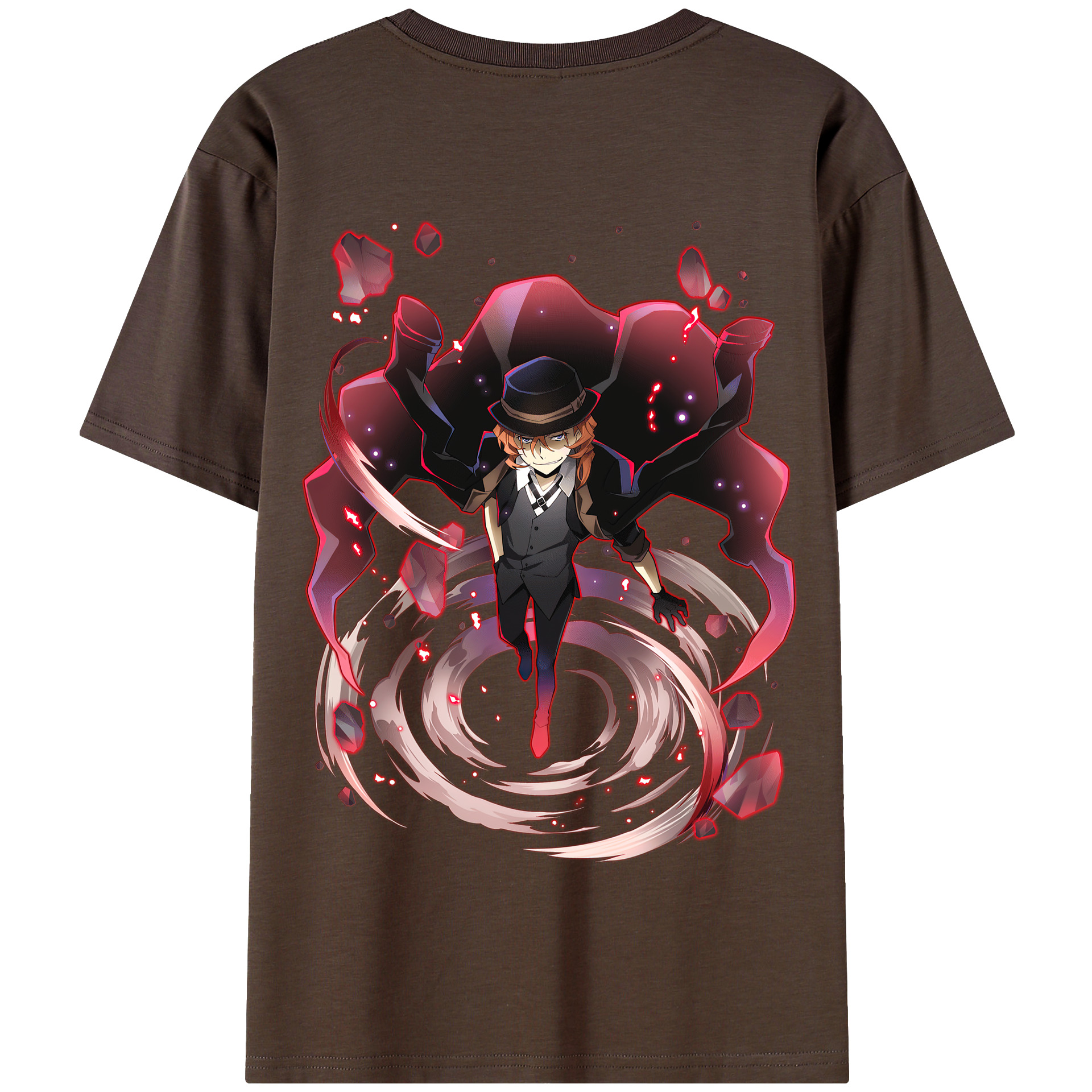 （画像用） 文豪ストレイドッグス Bungo Stray Dogs 綿100％半袖Tシャツ（背面プリント）