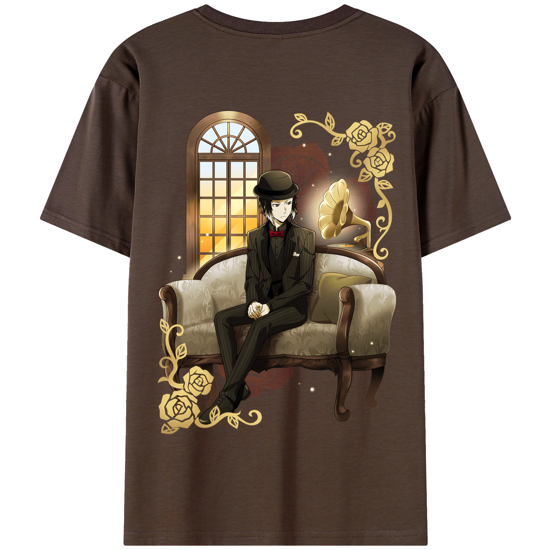 （画像用） 文豪ストレイドッグス Bungo Stray Dogs 綿100％半袖Tシャツ（背面プリント）
