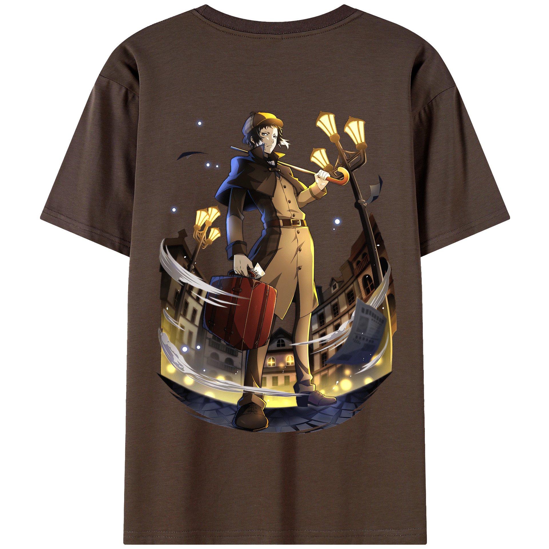 （画像用） 文豪ストレイドッグス Bungo Stray Dogs 綿100％半袖Tシャツ（背面プリント）