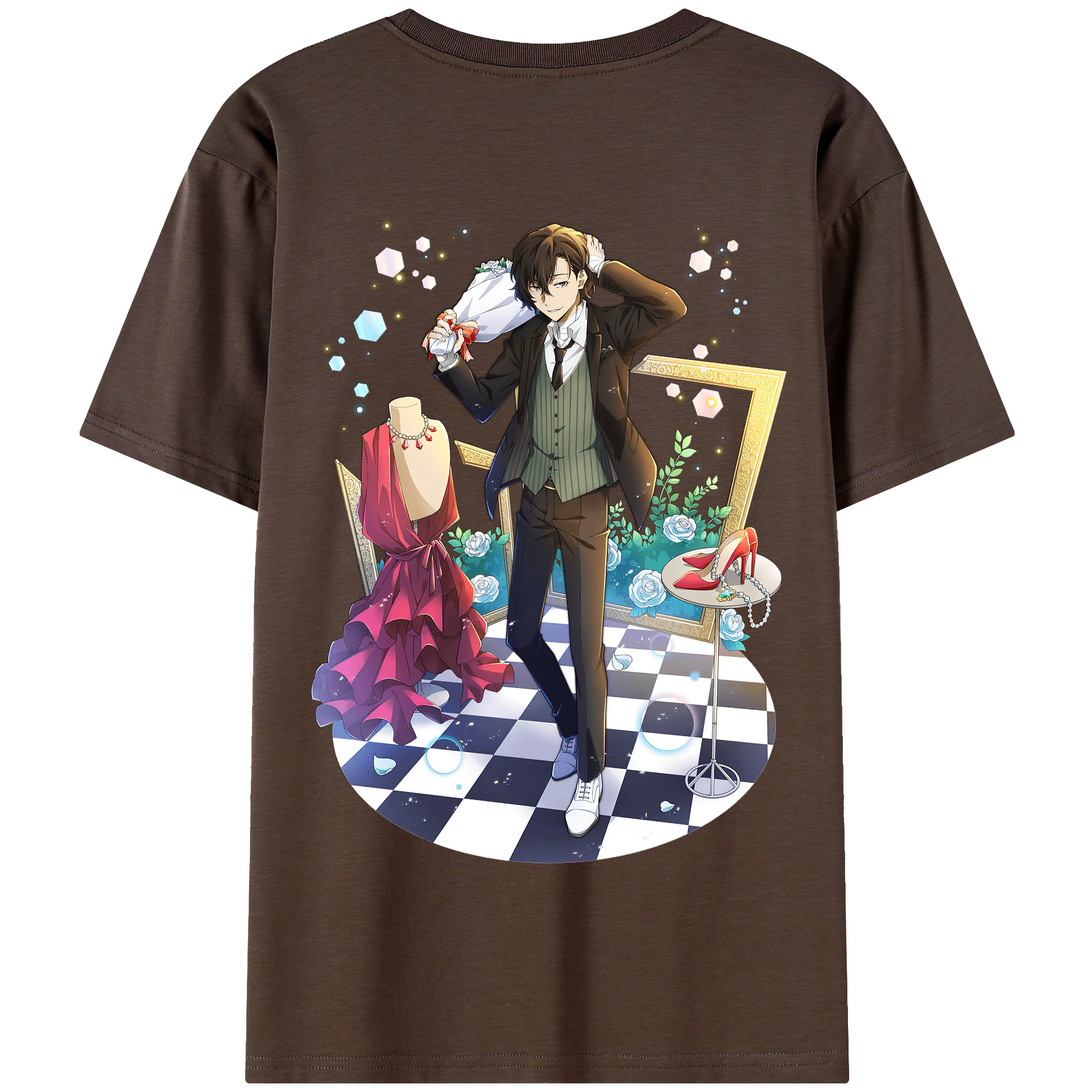 （画像用） 文豪ストレイドッグス Bungo Stray Dogs 綿100％半袖Tシャツ（背面プリント）