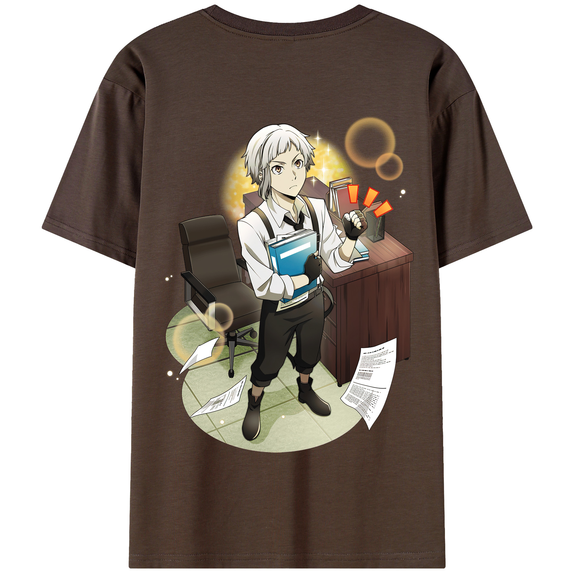 （画像用） 文豪ストレイドッグス Bungo Stray Dogs 綿100％半袖Tシャツ（背面プリント）