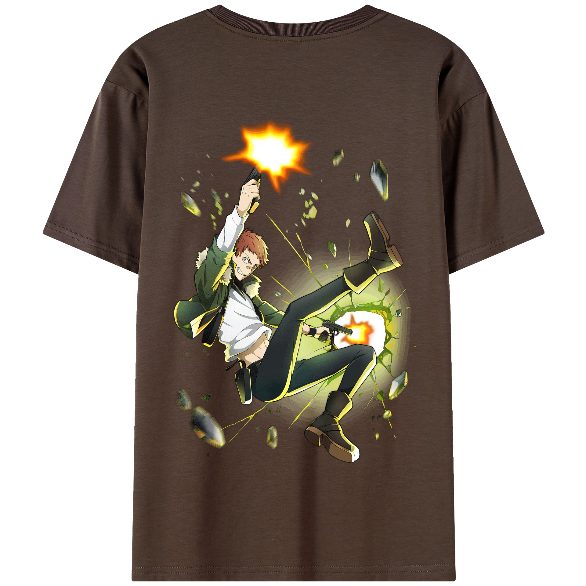 （画像用） 文豪ストレイドッグス Bungo Stray Dogs 綿100％半袖Tシャツ（背面プリント）