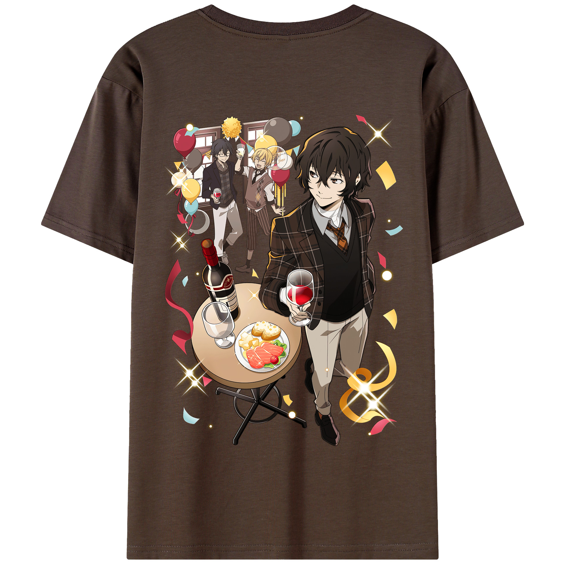 （画像用） 文豪ストレイドッグス Bungo Stray Dogs 綿100％半袖Tシャツ（背面プリント）
