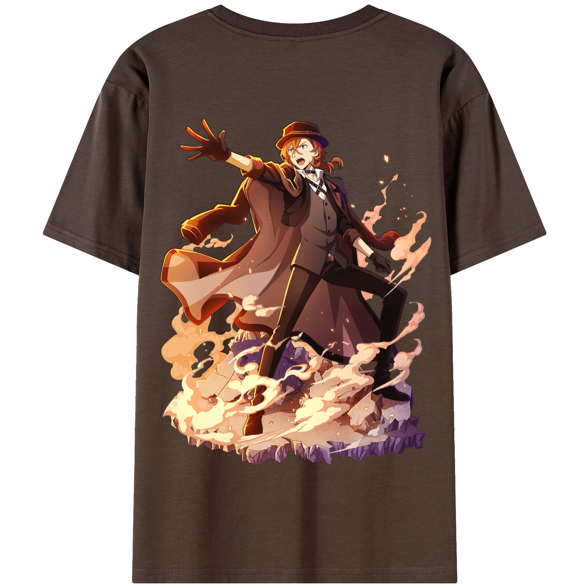 （画像用） 文豪ストレイドッグス Bungo Stray Dogs 綿100％半袖Tシャツ（背面プリント）