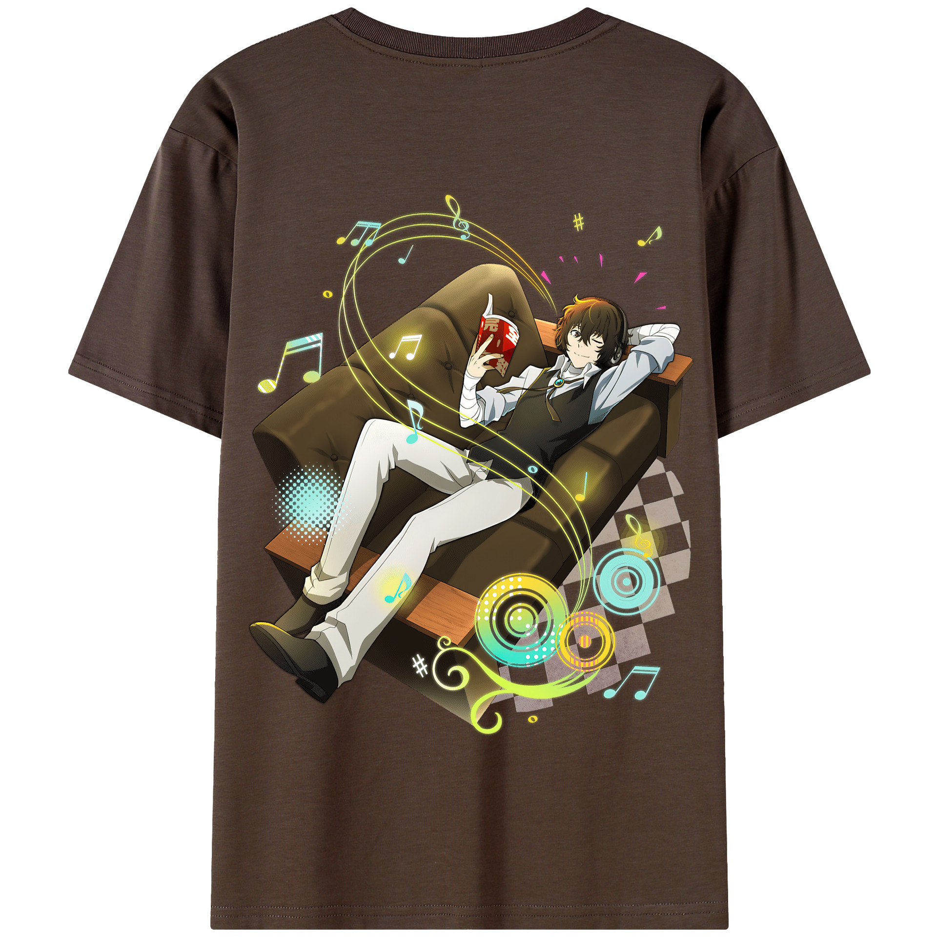 （画像用） 文豪ストレイドッグス Bungo Stray Dogs 綿100％半袖Tシャツ（背面プリント）