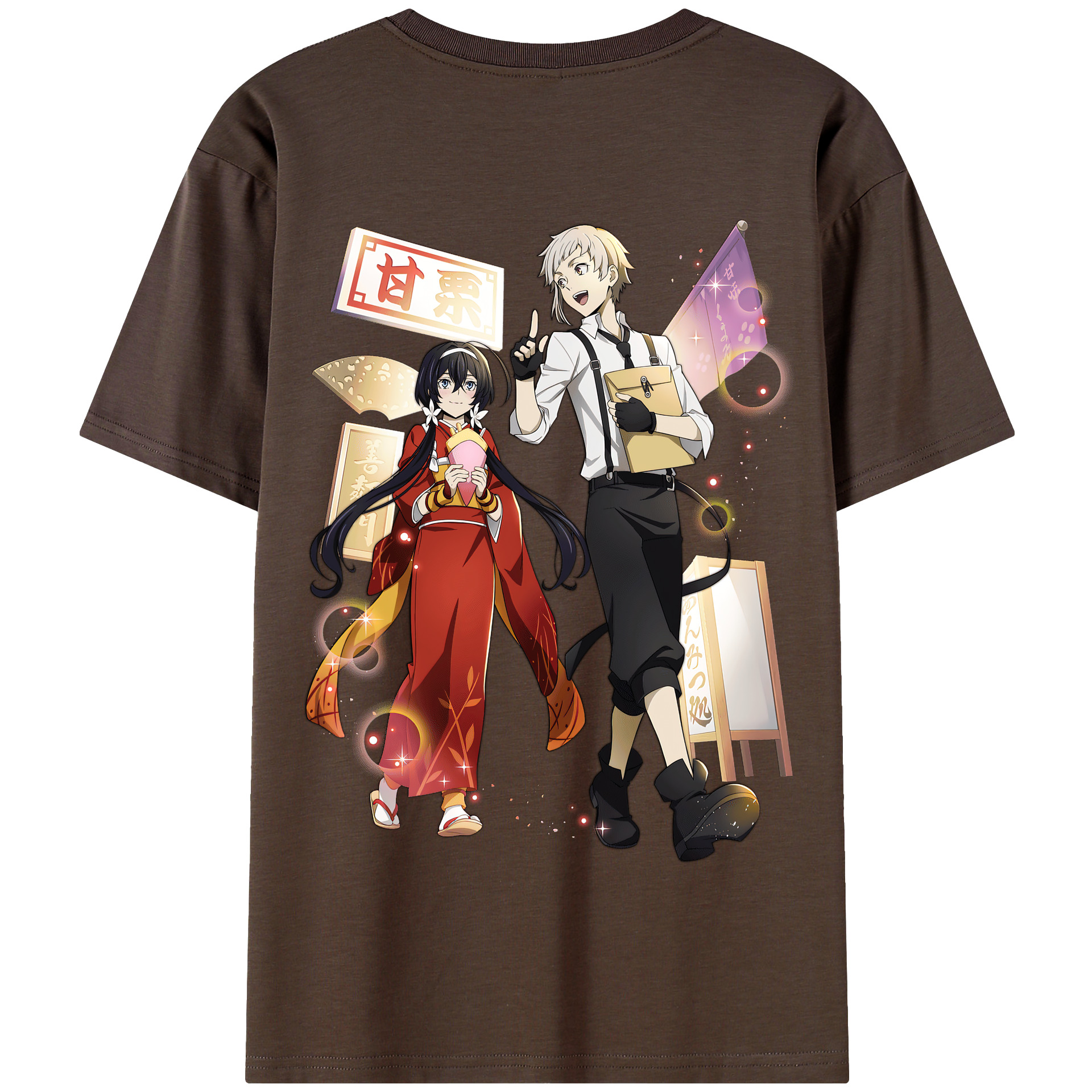 （画像用） 文豪ストレイドッグス Bungo Stray Dogs 綿100％半袖Tシャツ（背面プリント）