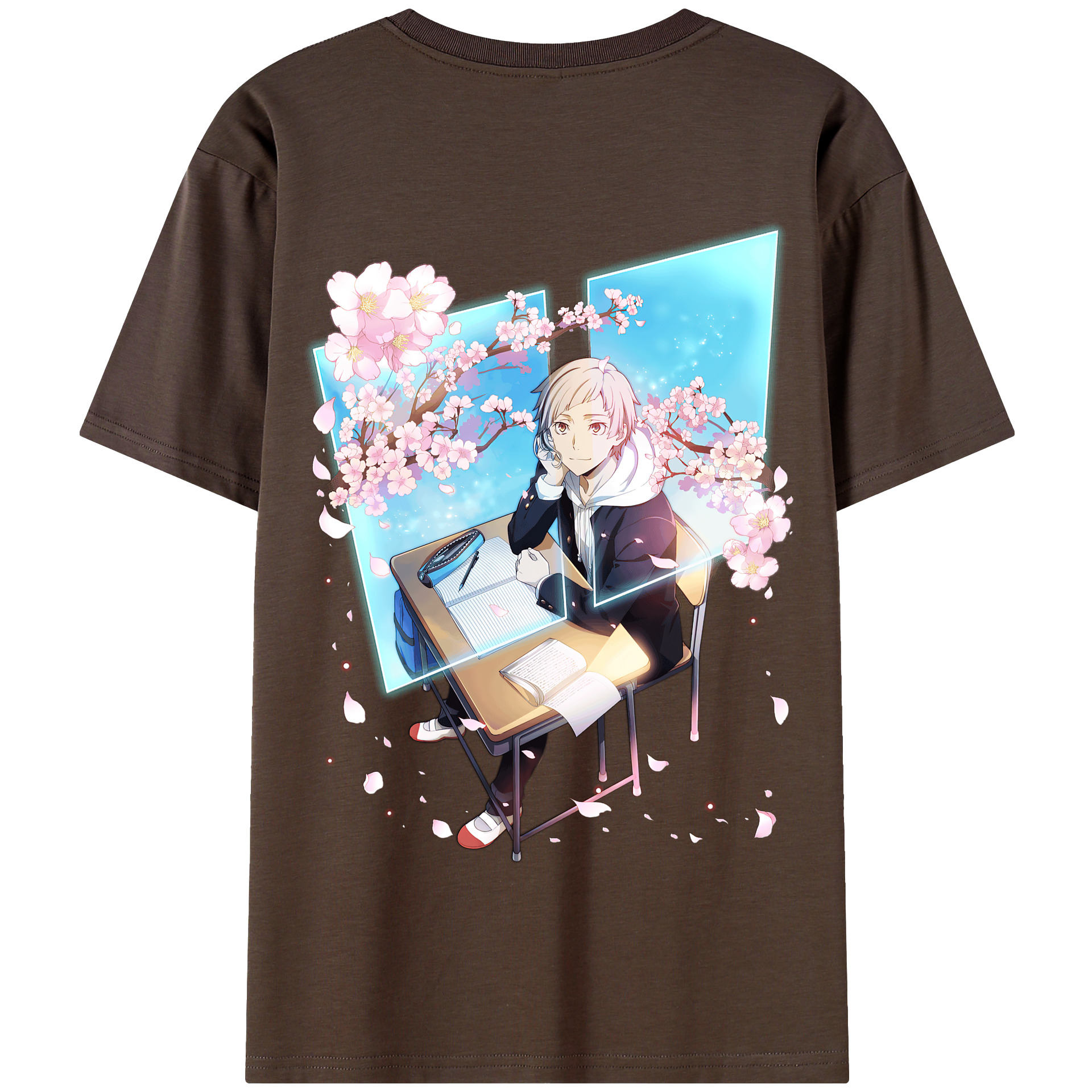 （画像用） 文豪ストレイドッグス Bungo Stray Dogs 綿100％半袖Tシャツ（背面プリント）