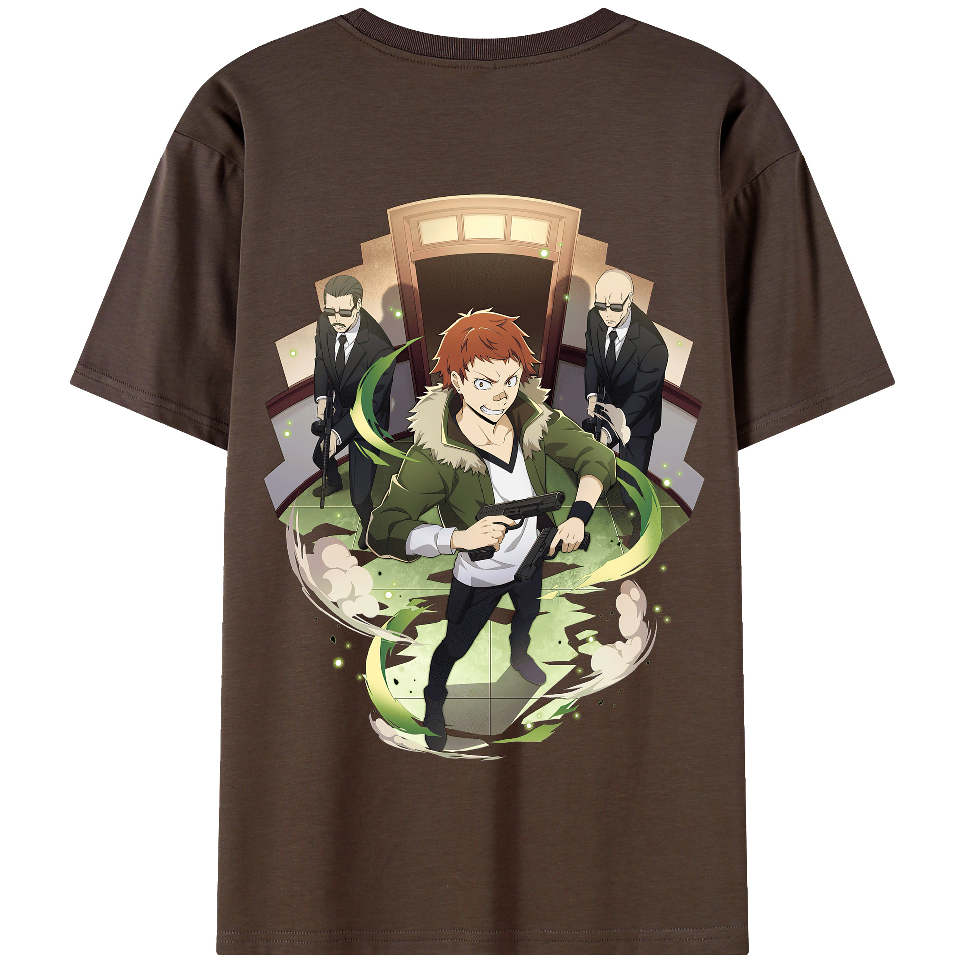 （画像用） 文豪ストレイドッグス Bungo Stray Dogs 綿100％半袖Tシャツ（背面プリント）