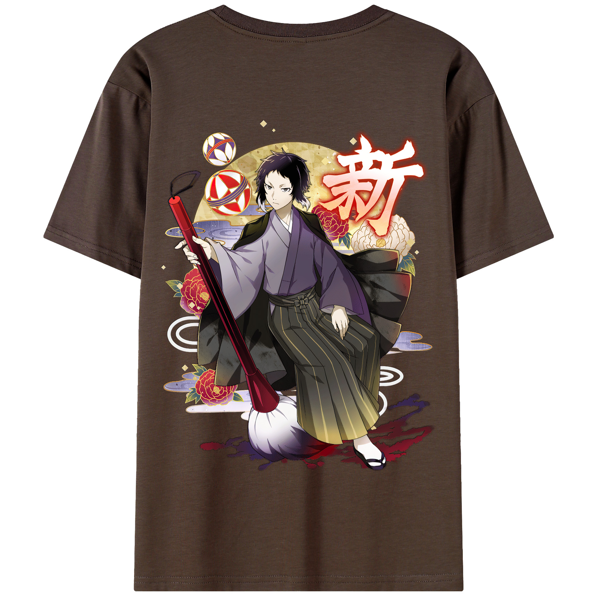 （画像用） 文豪ストレイドッグス Bungo Stray Dogs 綿100％半袖Tシャツ（背面プリント）