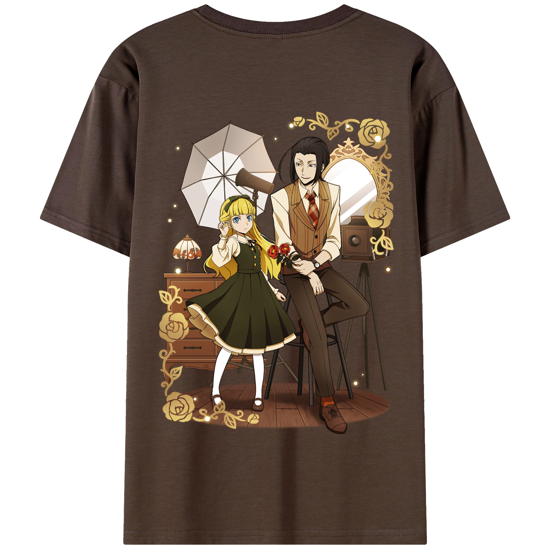 （画像用） 文豪ストレイドッグス Bungo Stray Dogs 綿100％半袖Tシャツ（背面プリント）