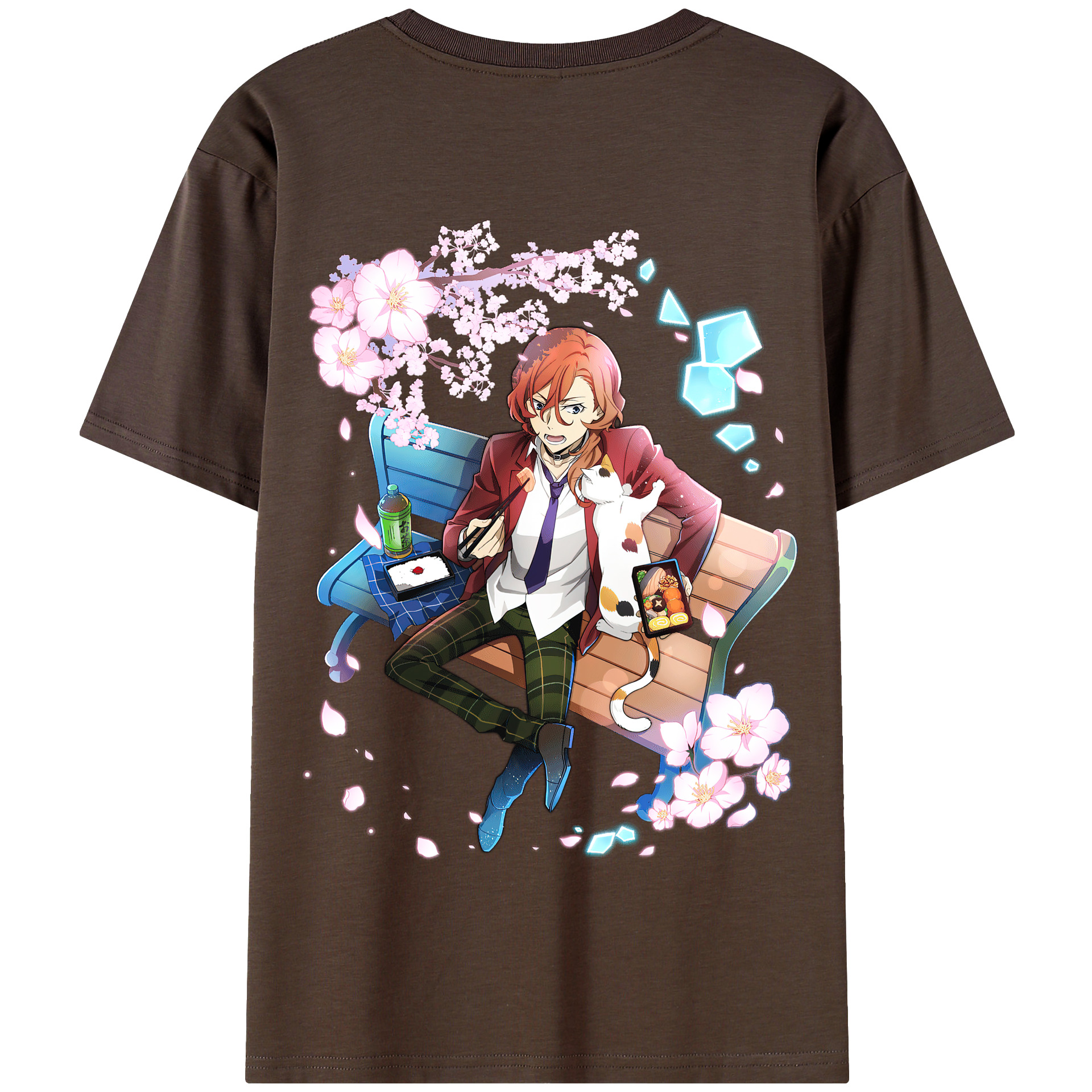 （画像用） 文豪ストレイドッグス Bungo Stray Dogs 綿100％半袖Tシャツ（背面プリント）