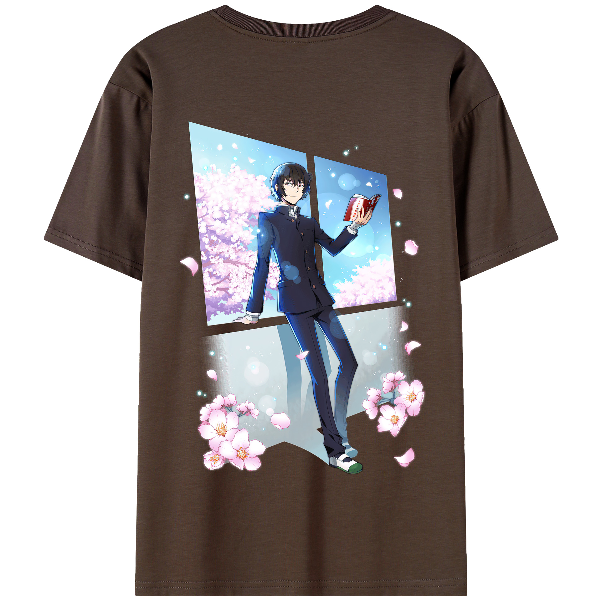 （画像用） 文豪ストレイドッグス Bungo Stray Dogs 綿100％半袖Tシャツ（背面プリント）