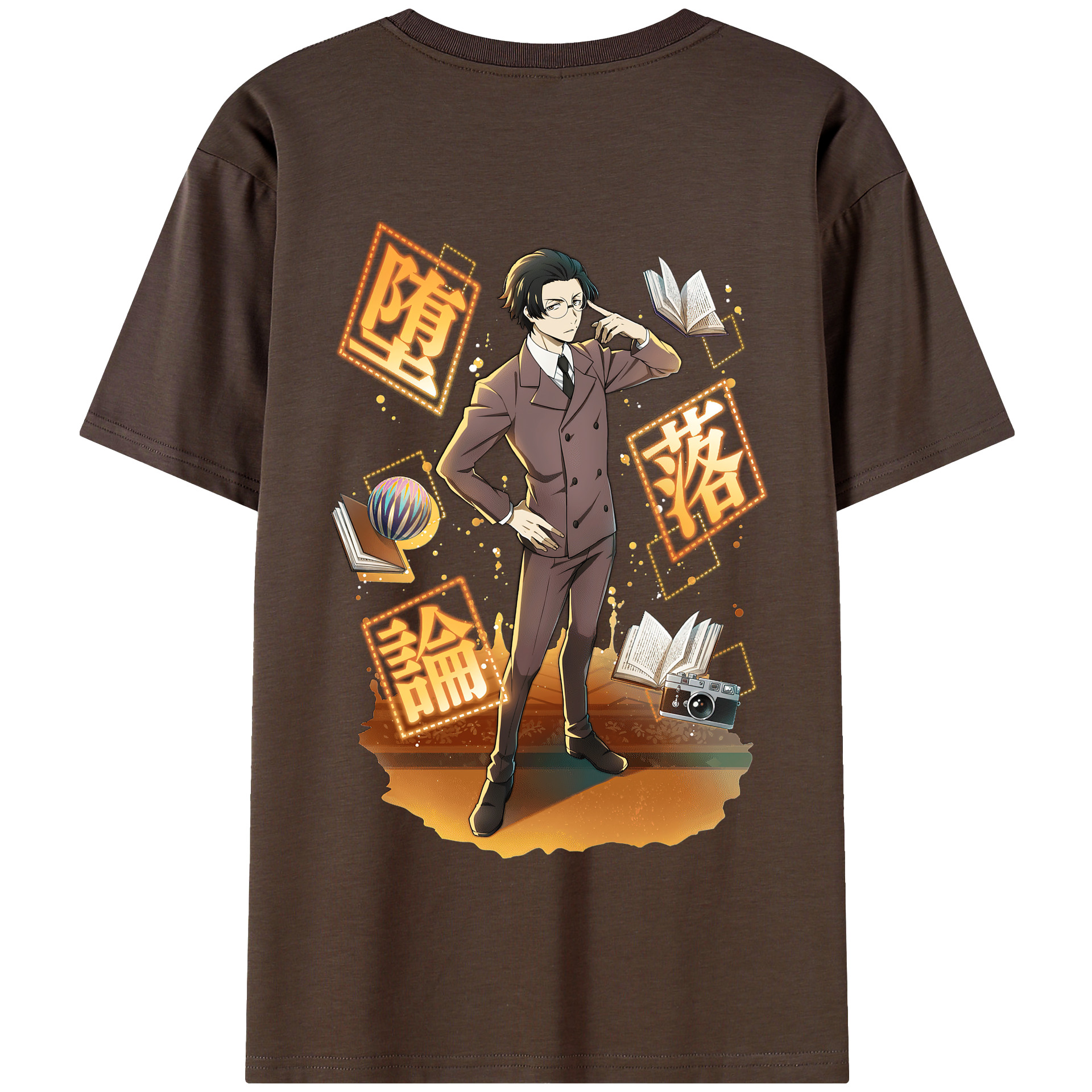 （画像用） 文豪ストレイドッグス Bungo Stray Dogs 綿100％半袖Tシャツ（背面プリント）