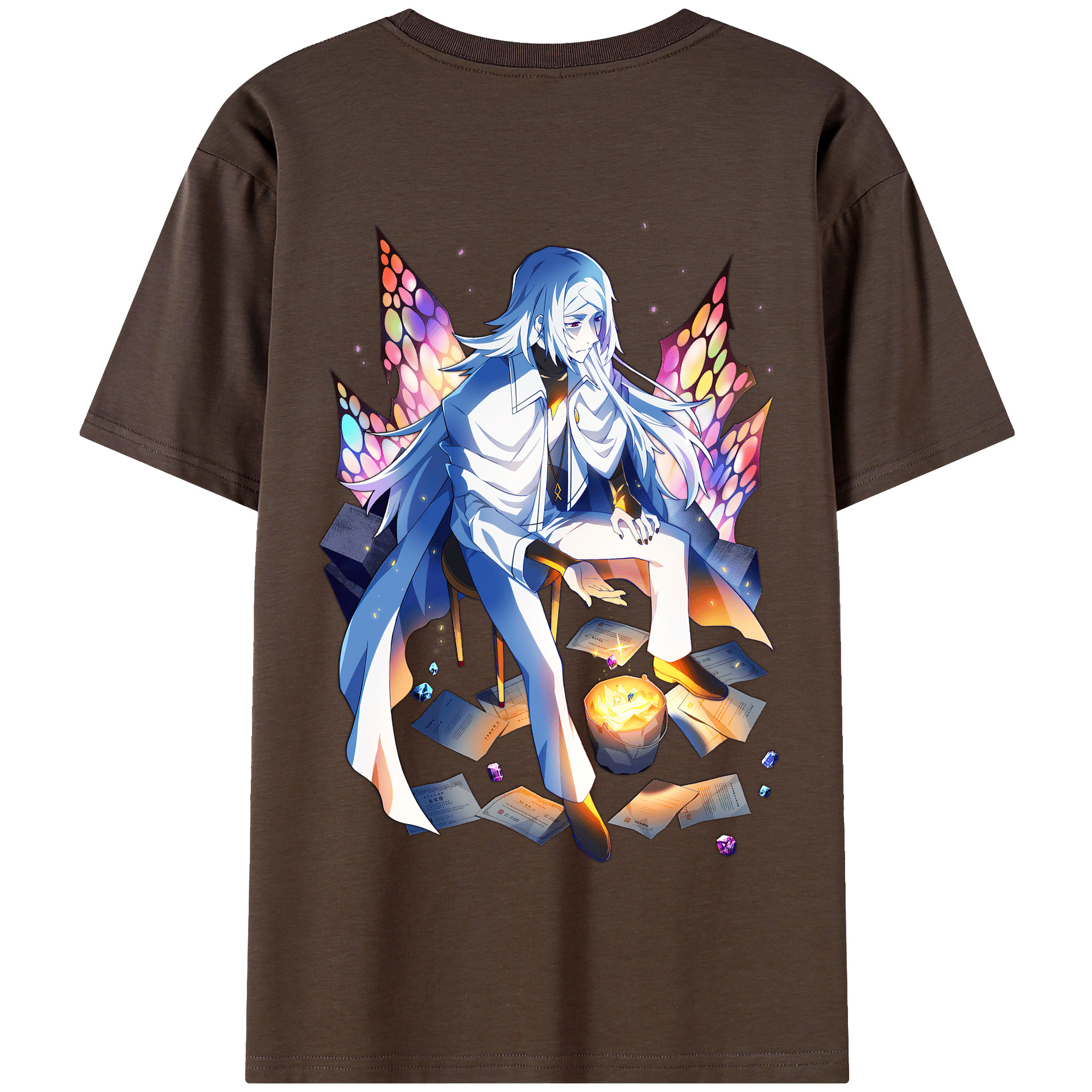 （画像用） 文豪ストレイドッグス Bungo Stray Dogs 綿100％半袖Tシャツ（背面プリント）