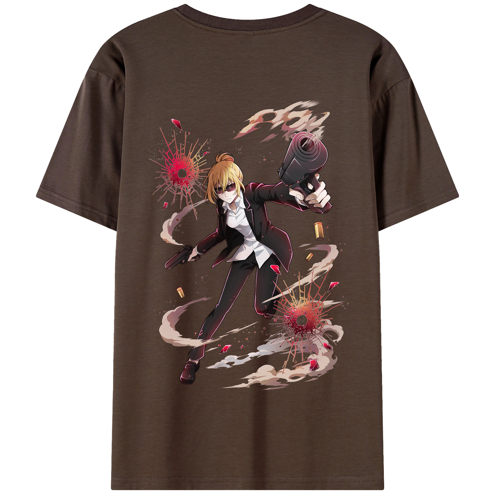 （画像用） 文豪ストレイドッグス Bungo Stray Dogs 綿100％半袖Tシャツ（背面プリント）