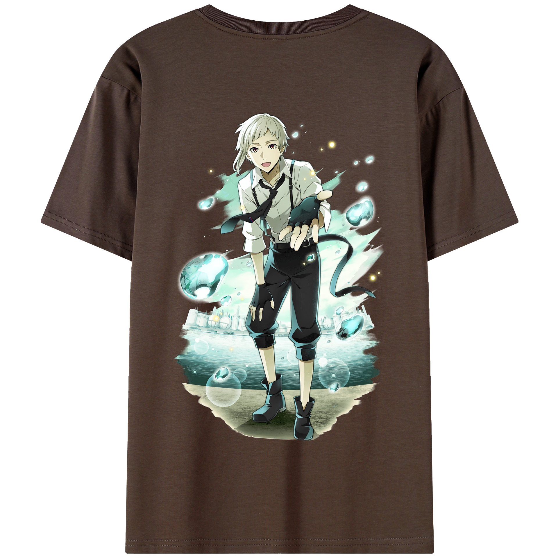 （画像用） 文豪ストレイドッグス Bungo Stray Dogs 綿100％半袖Tシャツ（背面プリント）
