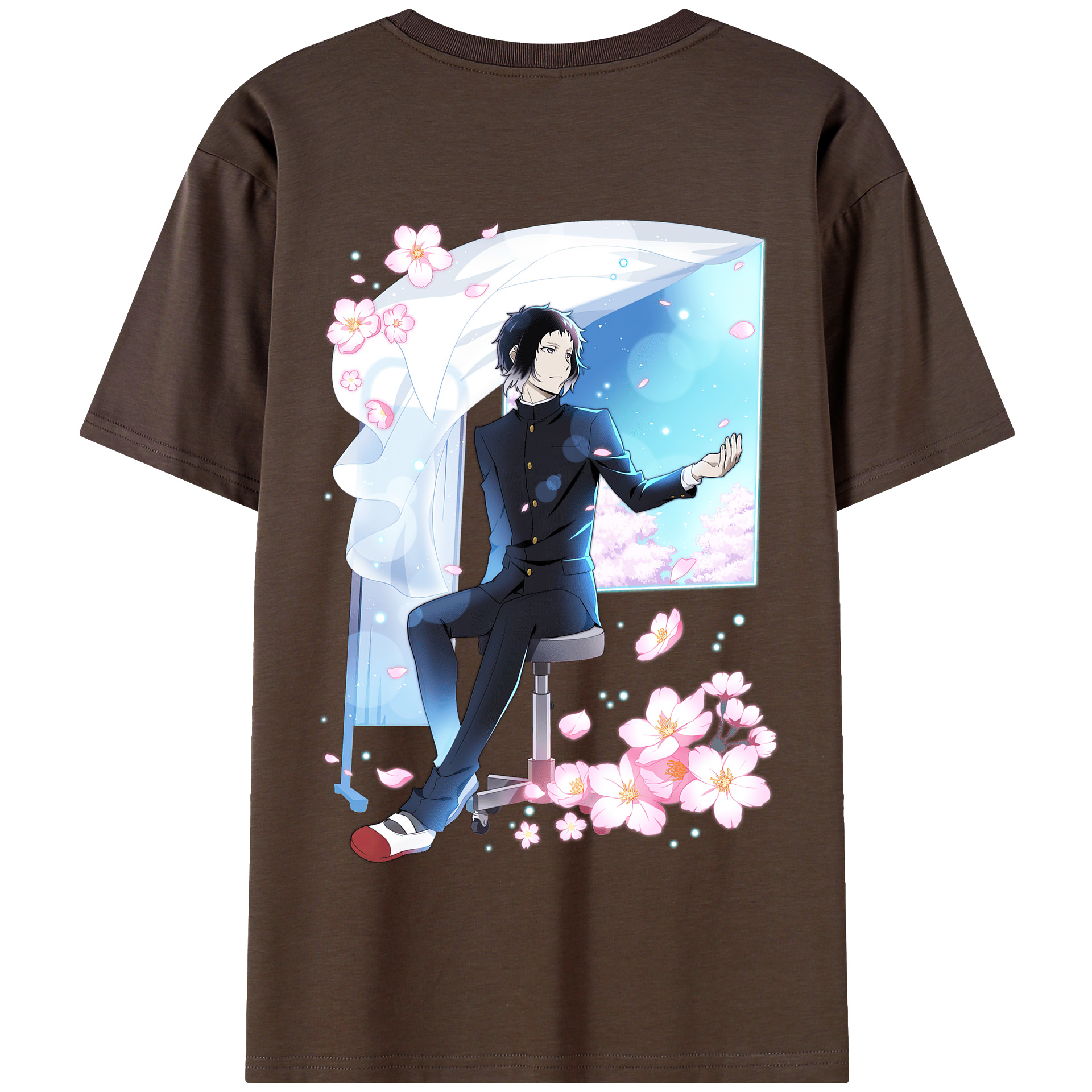 （画像用） 文豪ストレイドッグス Bungo Stray Dogs 綿100％半袖Tシャツ（背面プリント）