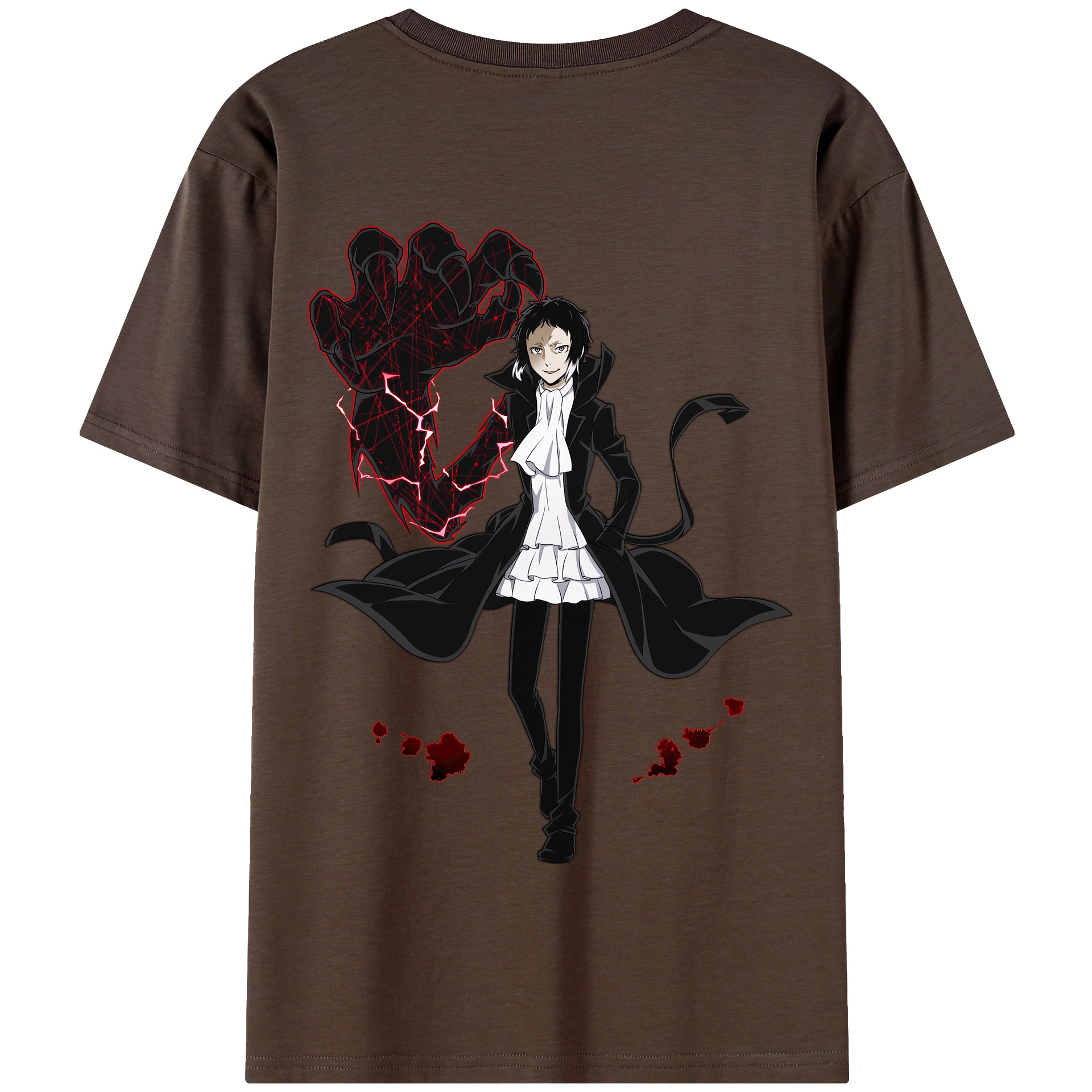 （画像用） 文豪ストレイドッグス Bungo Stray Dogs 綿100％半袖Tシャツ（背面プリント）