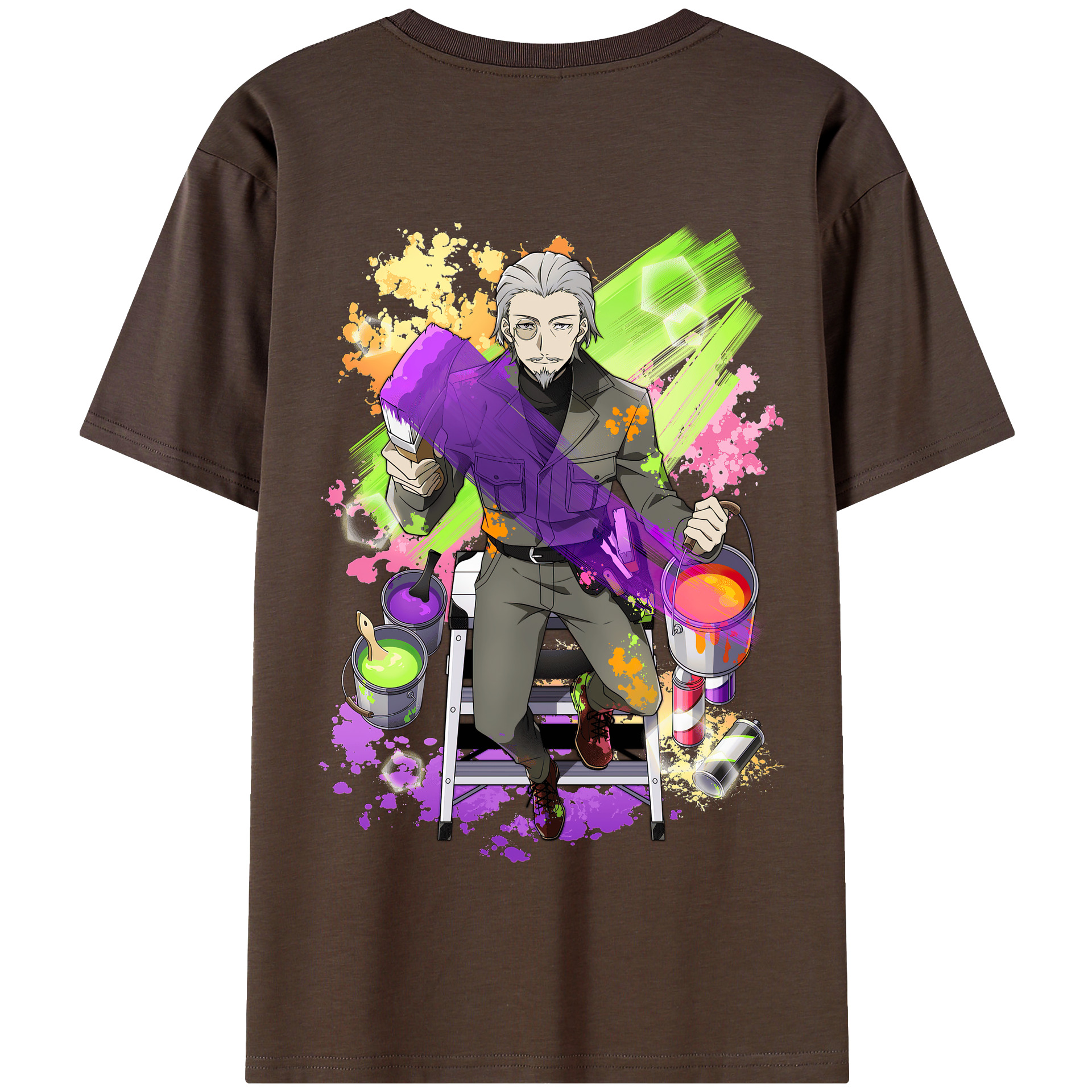 （画像用） 文豪ストレイドッグス Bungo Stray Dogs 綿100％半袖Tシャツ（背面プリント）