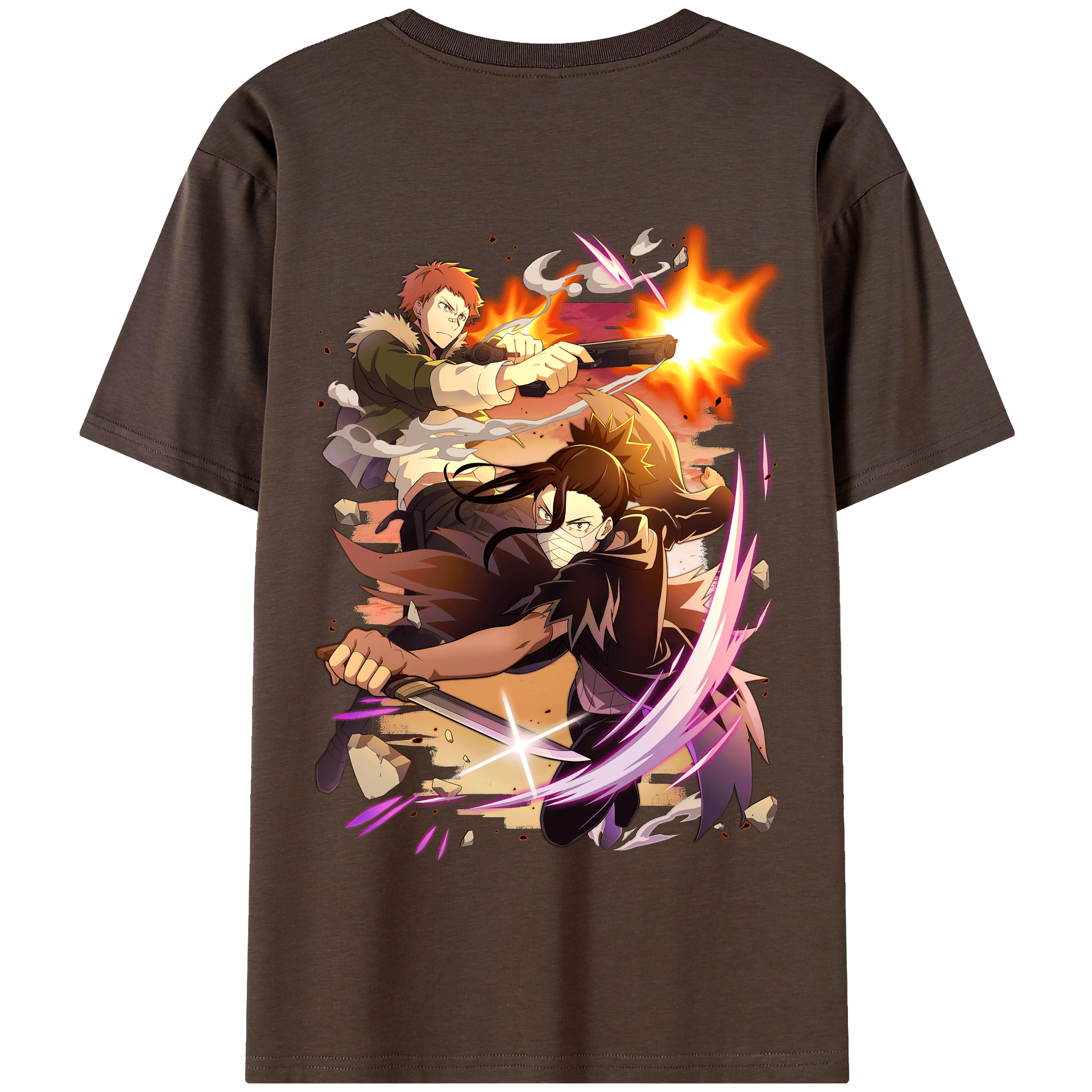 （画像用） 文豪ストレイドッグス Bungo Stray Dogs 綿100％半袖Tシャツ（背面プリント）