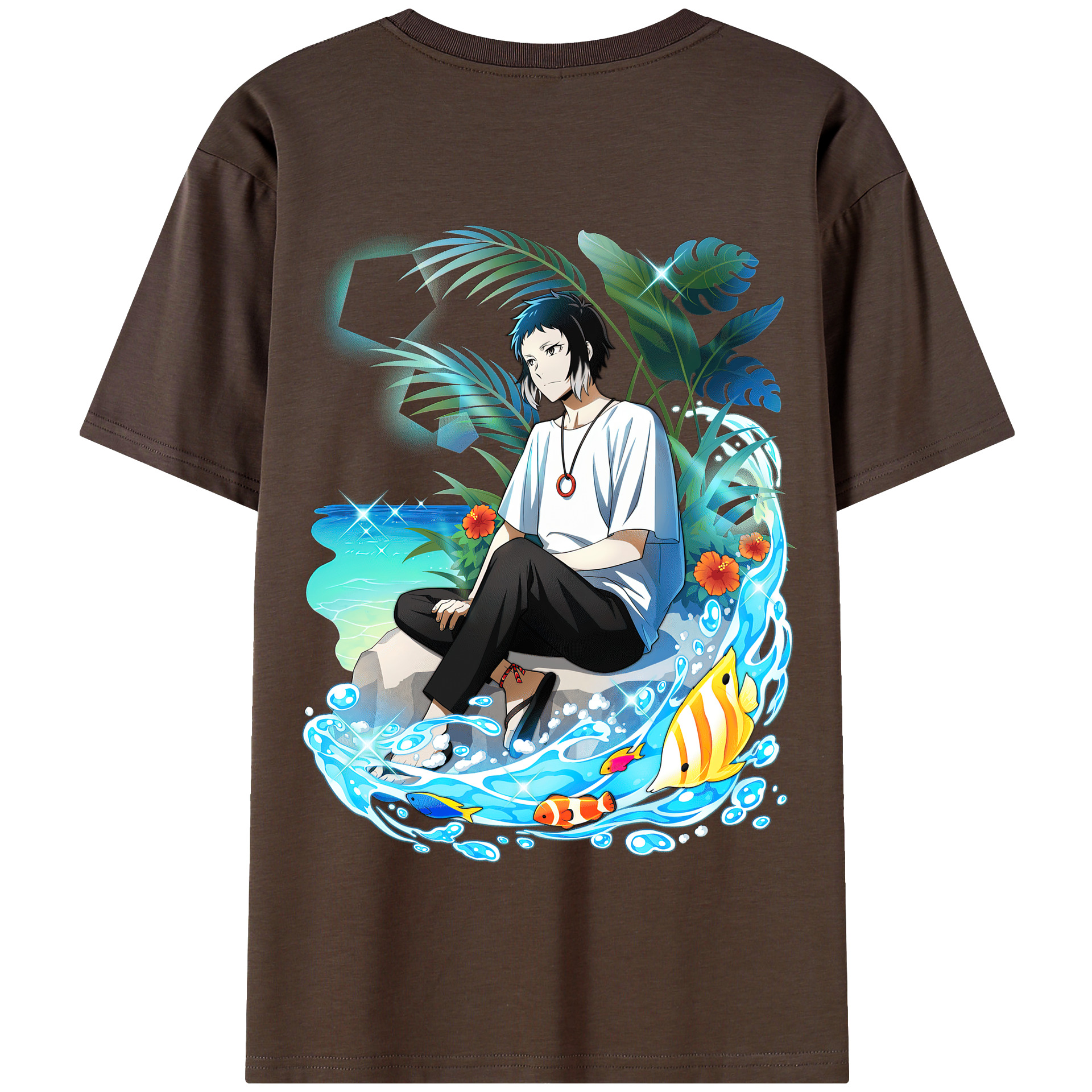 （画像用） 文豪ストレイドッグス Bungo Stray Dogs 綿100％半袖Tシャツ（背面プリント）