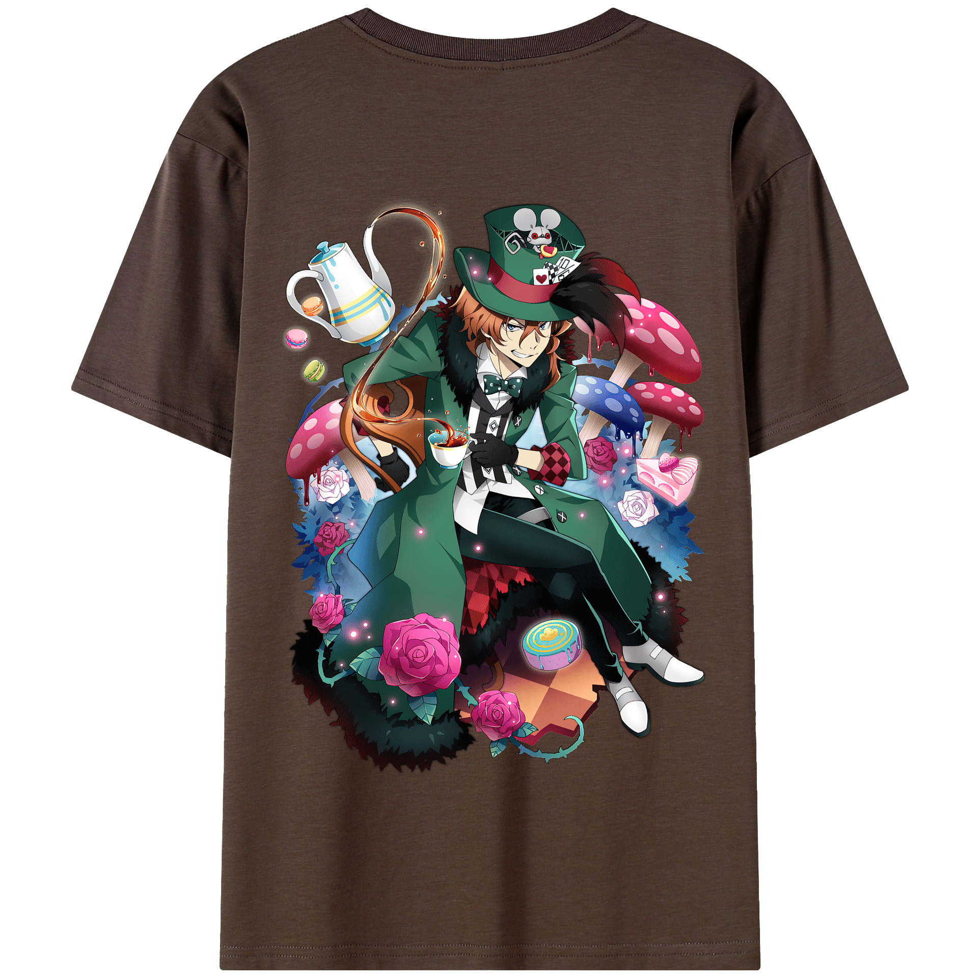（画像用） 文豪ストレイドッグス Bungo Stray Dogs 綿100％半袖Tシャツ（背面プリント）