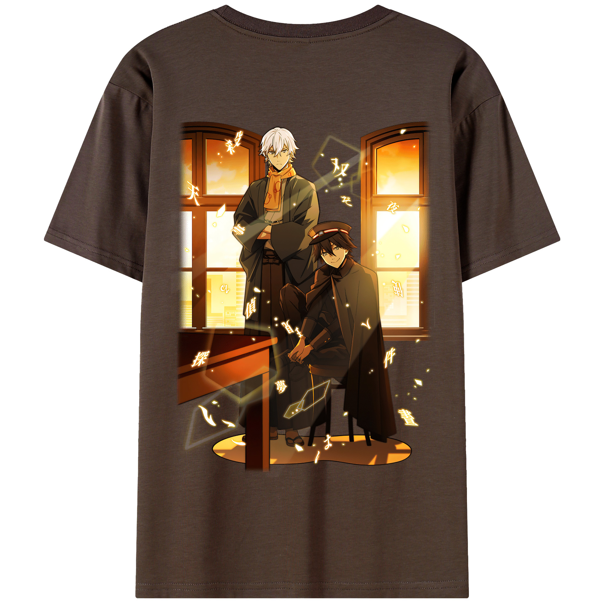 （画像用） 文豪ストレイドッグス Bungo Stray Dogs 綿100％半袖Tシャツ（背面プリント）