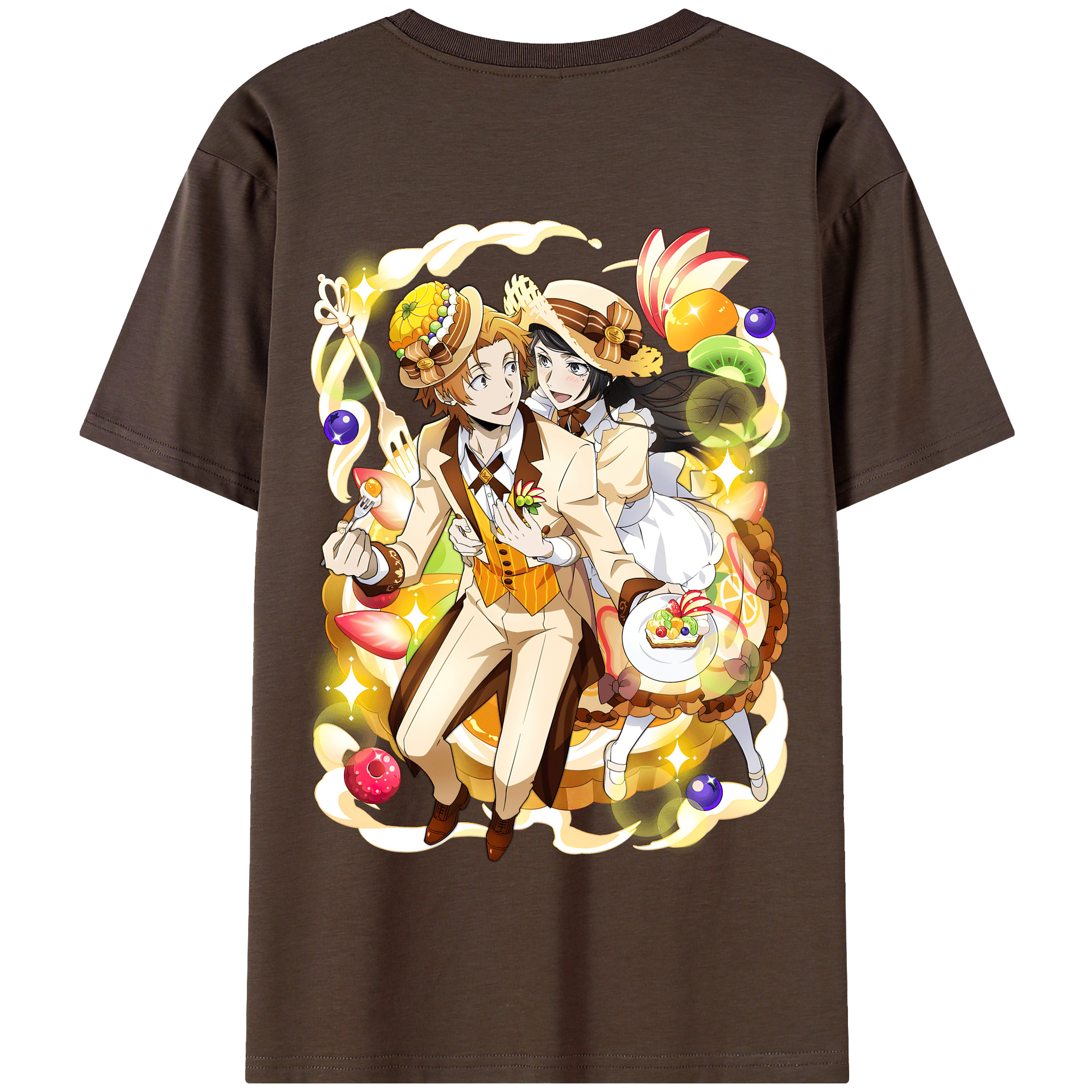 （画像用） 文豪ストレイドッグス Bungo Stray Dogs 綿100％半袖Tシャツ（背面プリント）