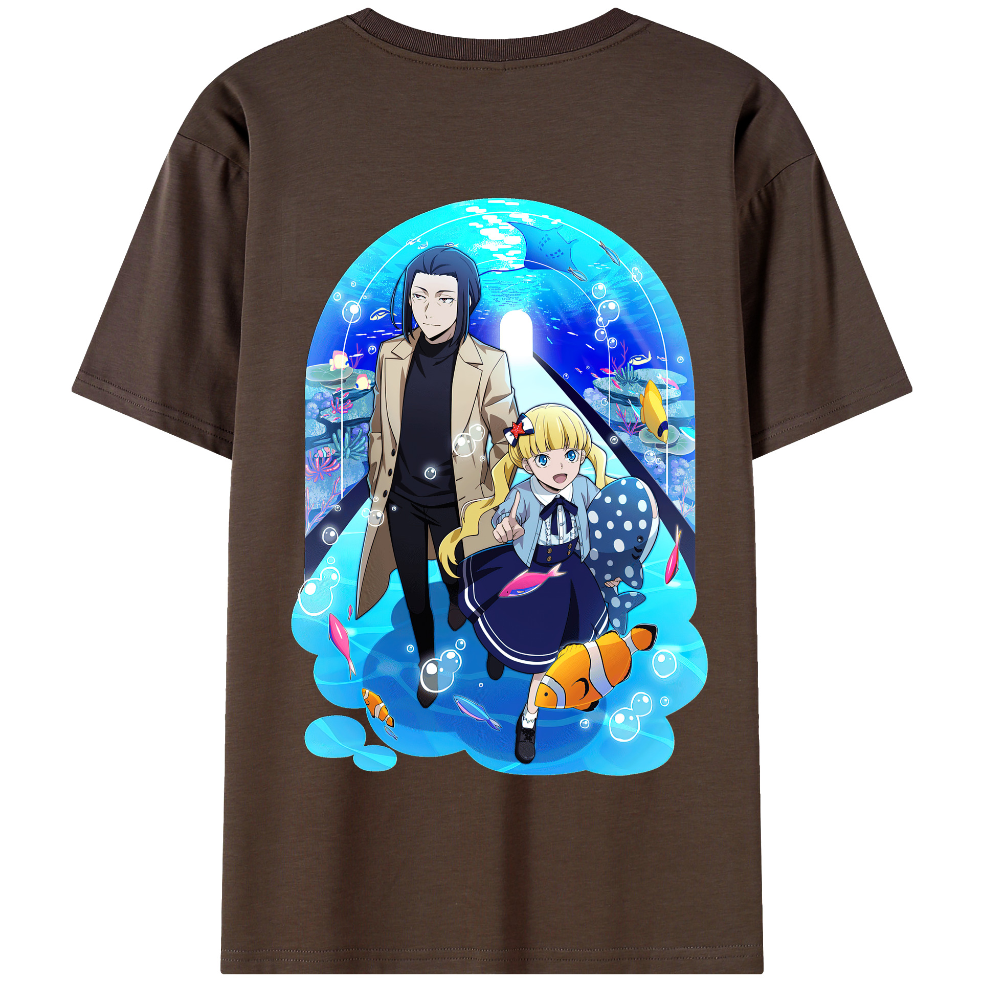 （画像用） 文豪ストレイドッグス Bungo Stray Dogs 綿100％半袖Tシャツ（背面プリント）