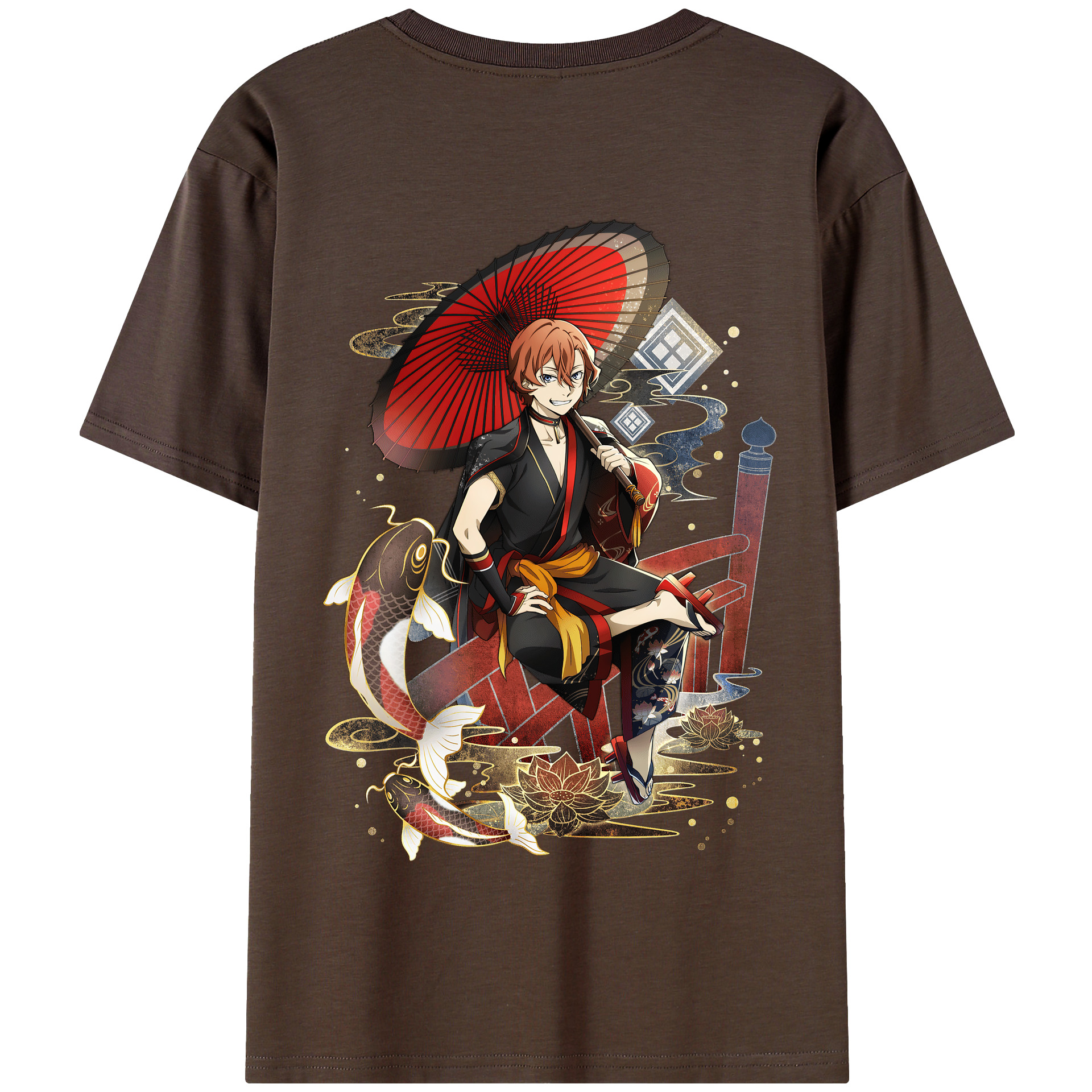 （画像用） 文豪ストレイドッグス Bungo Stray Dogs 綿100％半袖Tシャツ（背面プリント）
