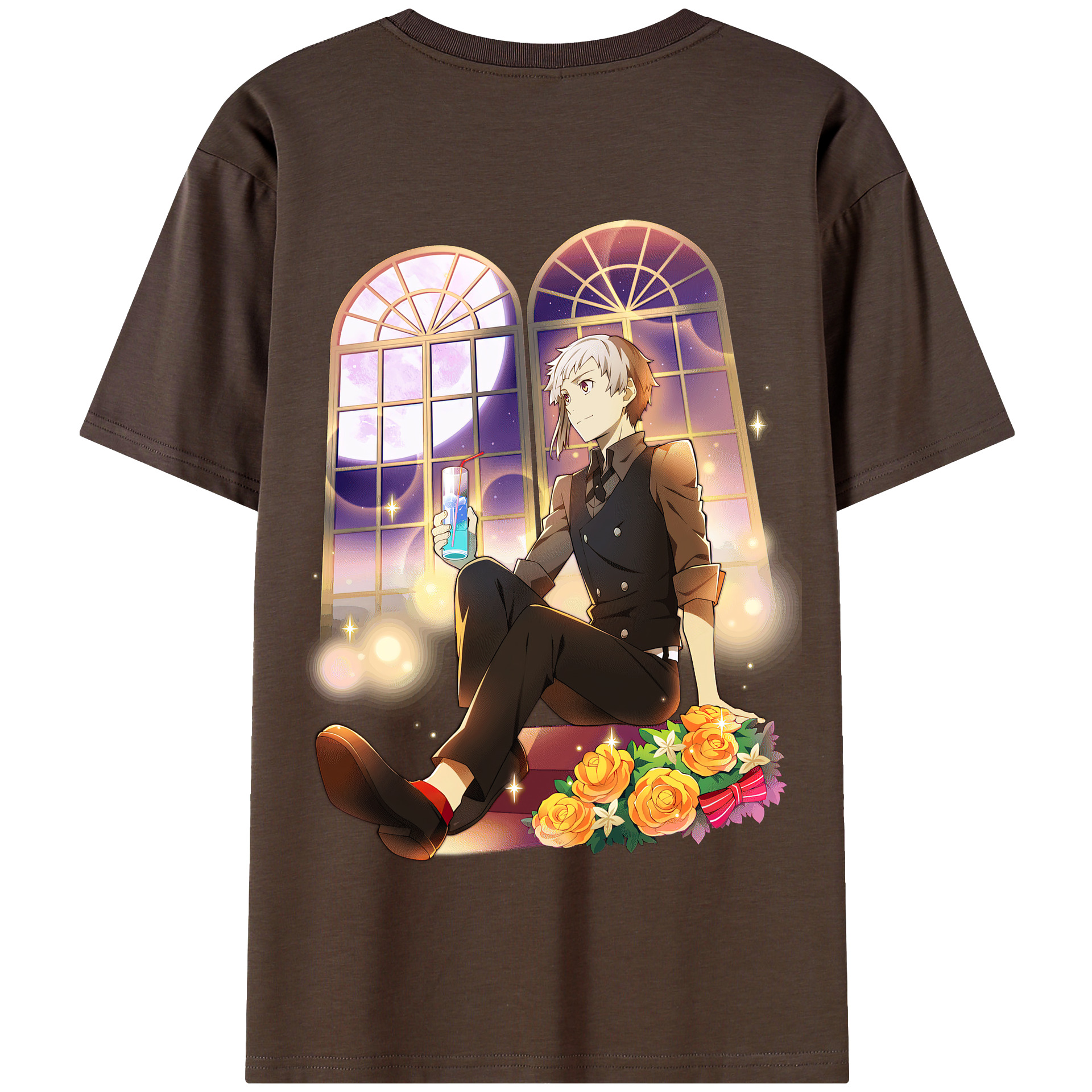 （画像用） 文豪ストレイドッグス Bungo Stray Dogs 綿100％半袖Tシャツ（背面プリント）
