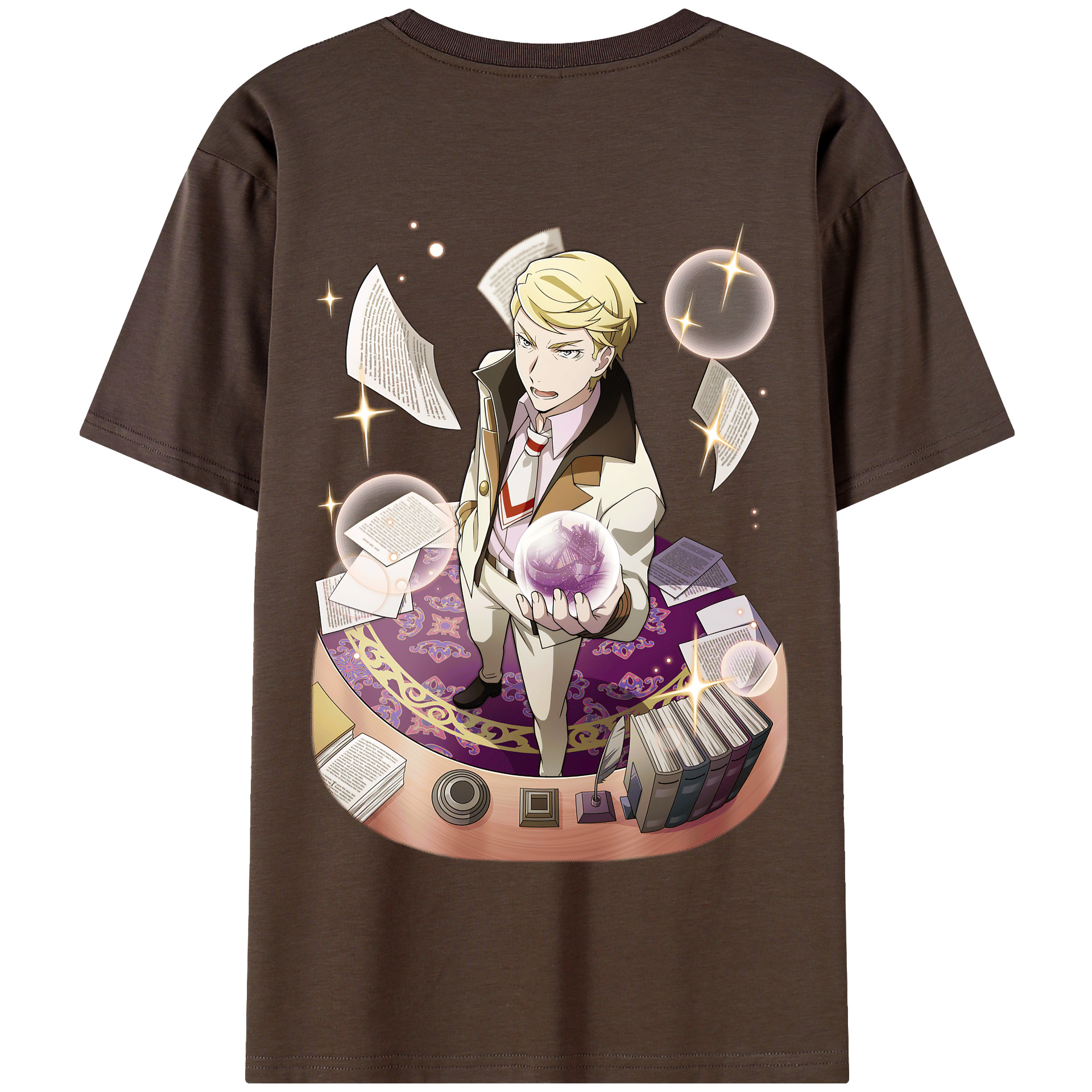 （画像用） 文豪ストレイドッグス Bungo Stray Dogs 綿100％半袖Tシャツ（背面プリント）