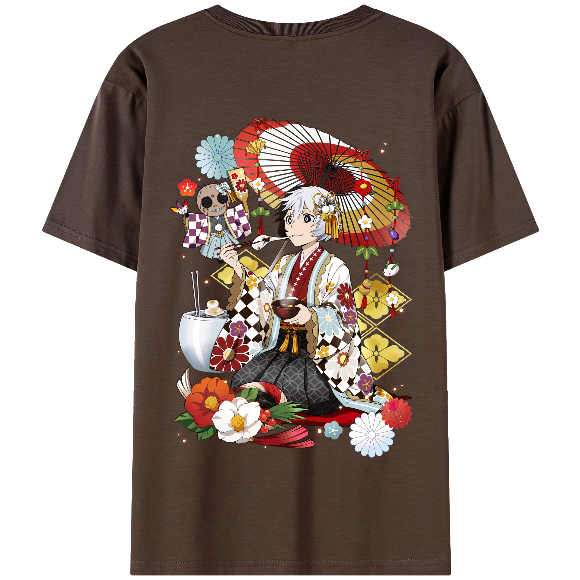（画像用） 文豪ストレイドッグス Bungo Stray Dogs 綿100％半袖Tシャツ（背面プリント）