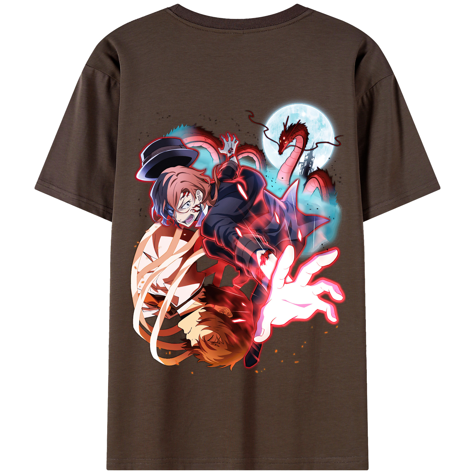 （画像用） 文豪ストレイドッグス Bungo Stray Dogs 綿100％半袖Tシャツ（背面プリント）