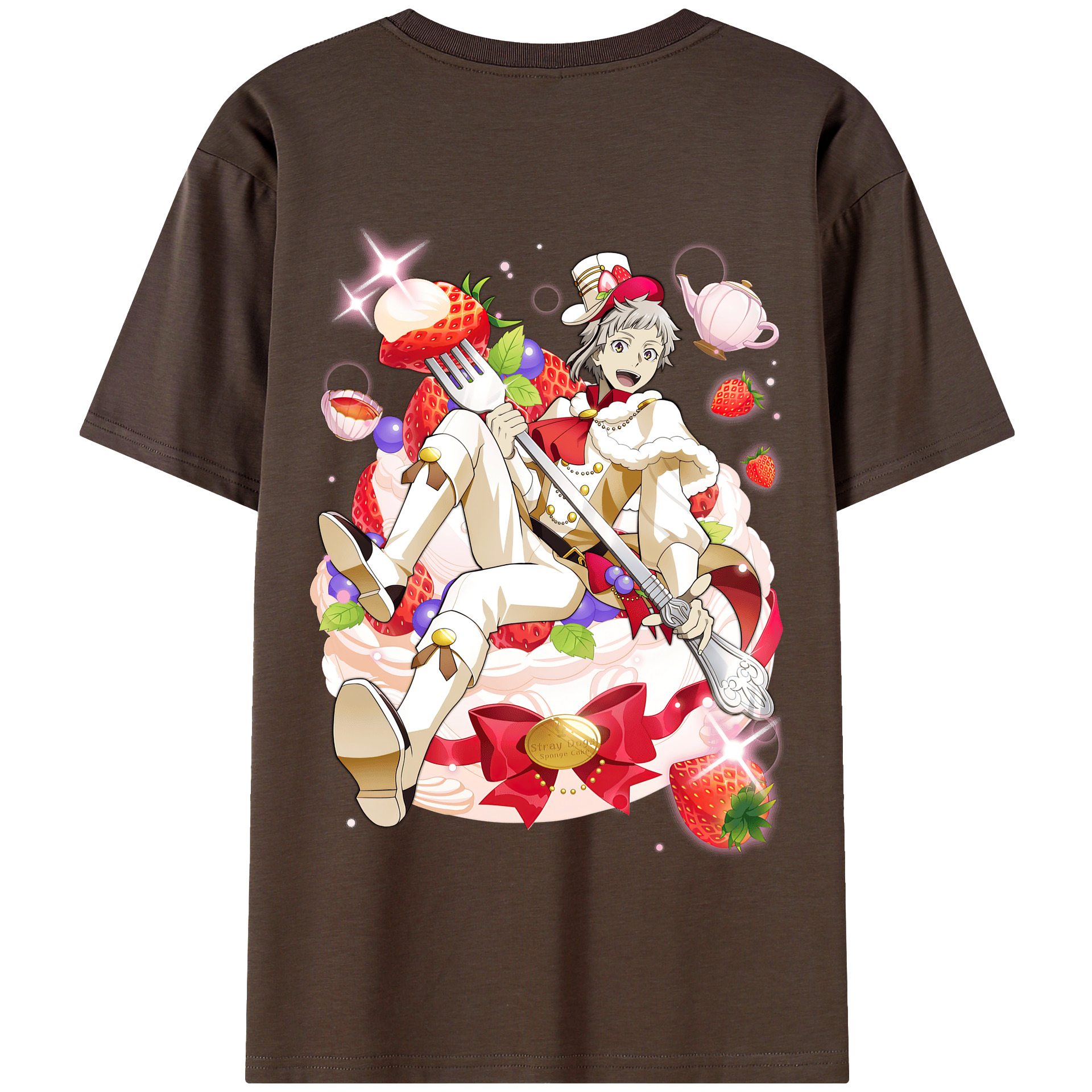 （画像用） 文豪ストレイドッグス Bungo Stray Dogs 綿100％半袖Tシャツ（背面プリント）