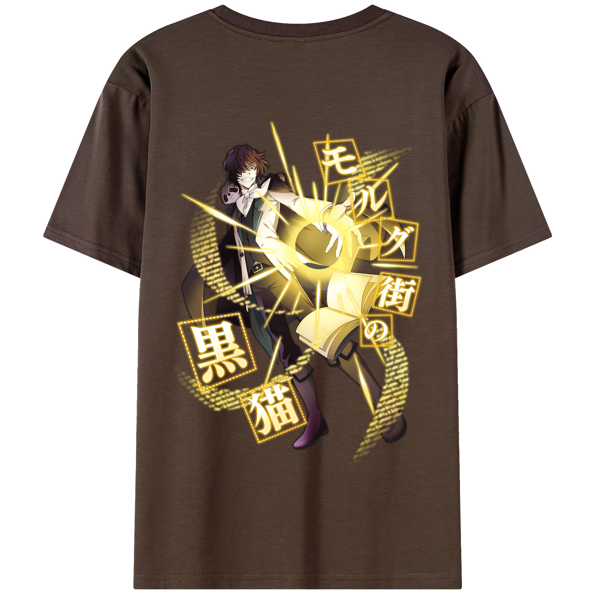 （画像用） 文豪ストレイドッグス Bungo Stray Dogs 綿100％半袖Tシャツ（背面プリント）