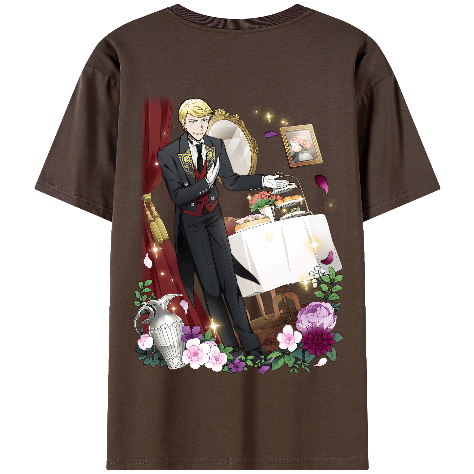 （画像用） 文豪ストレイドッグス Bungo Stray Dogs 綿100％半袖Tシャツ（背面プリント）