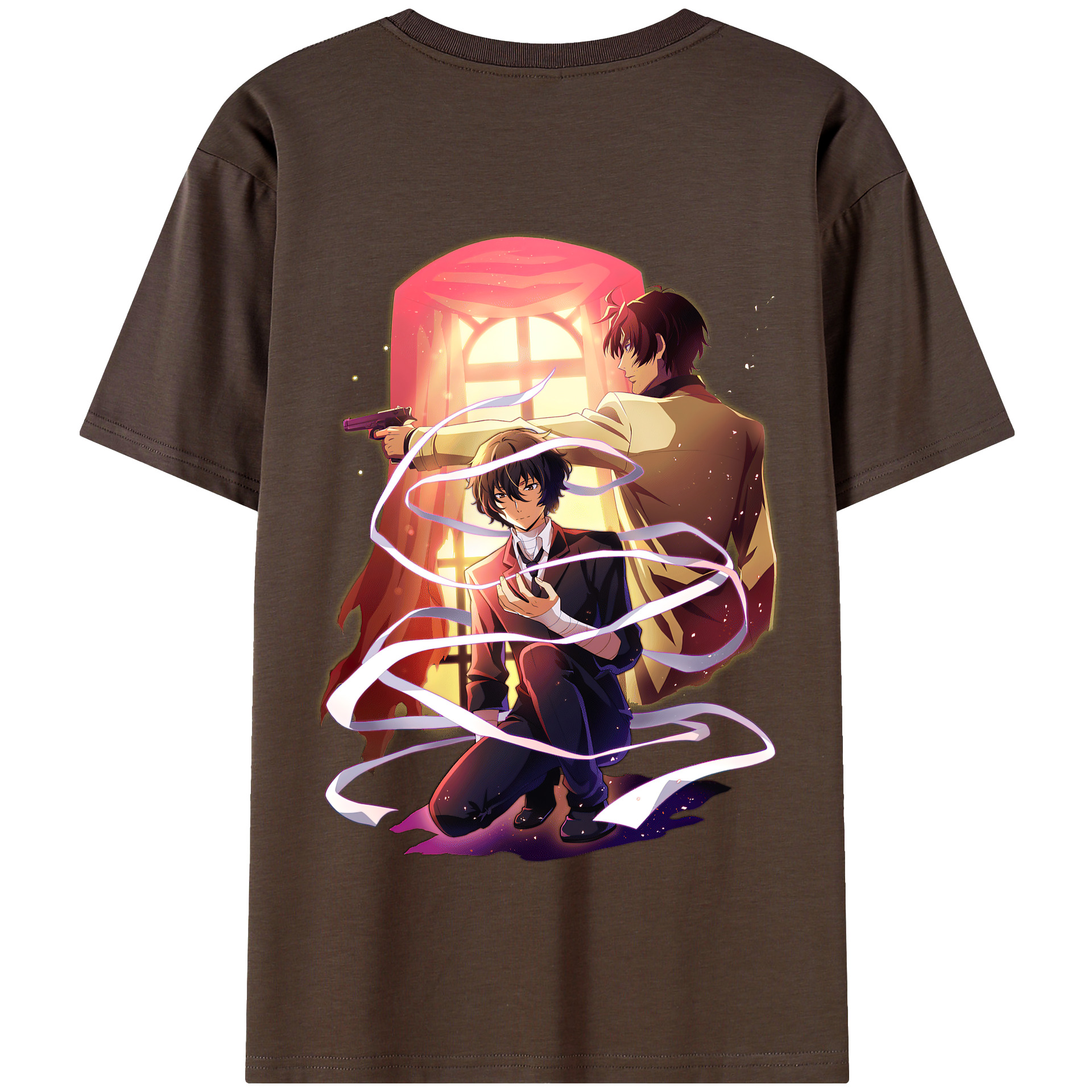 （画像用） 文豪ストレイドッグス Bungo Stray Dogs 綿100％半袖Tシャツ（背面プリント）