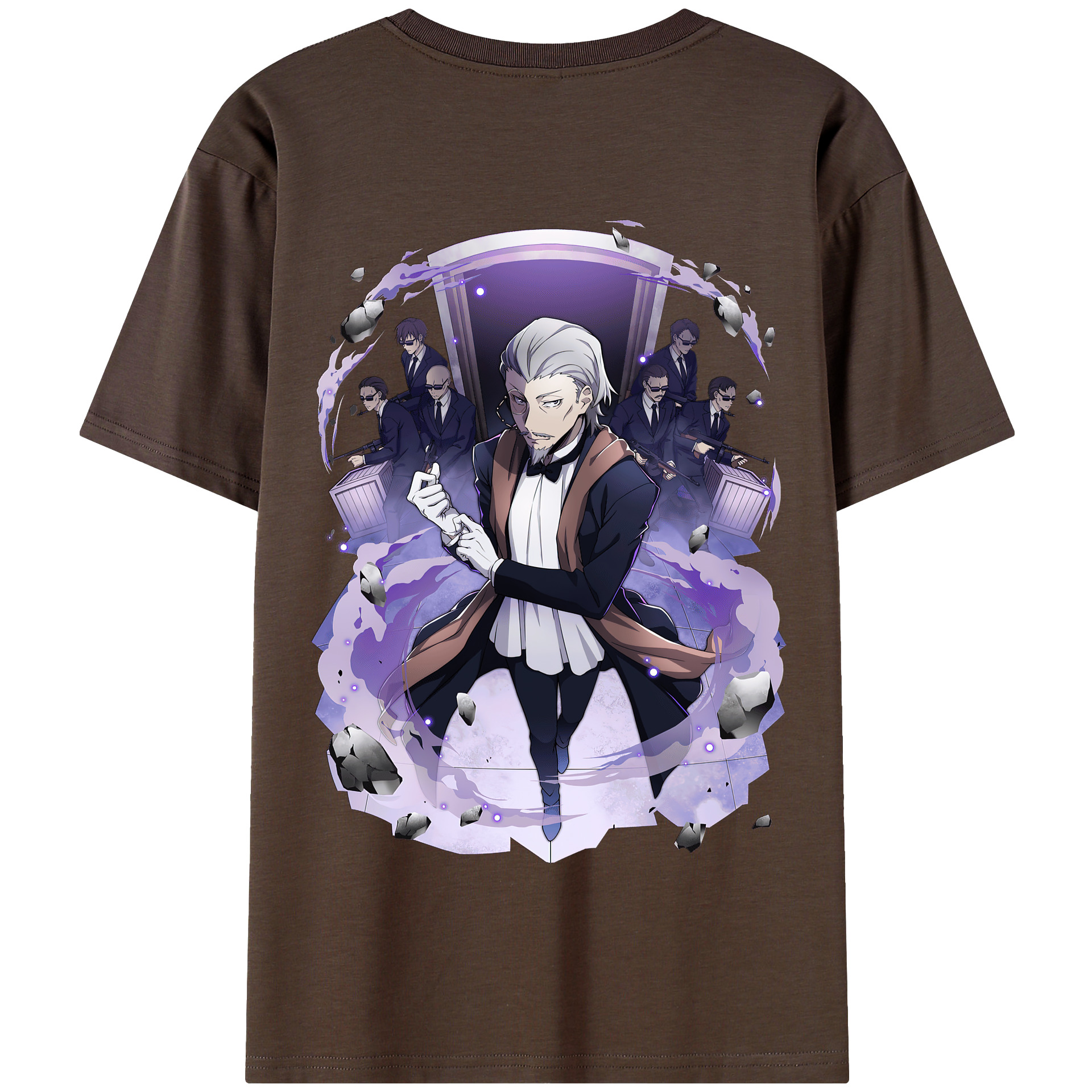 （画像用） 文豪ストレイドッグス Bungo Stray Dogs 綿100％半袖Tシャツ（背面プリント）