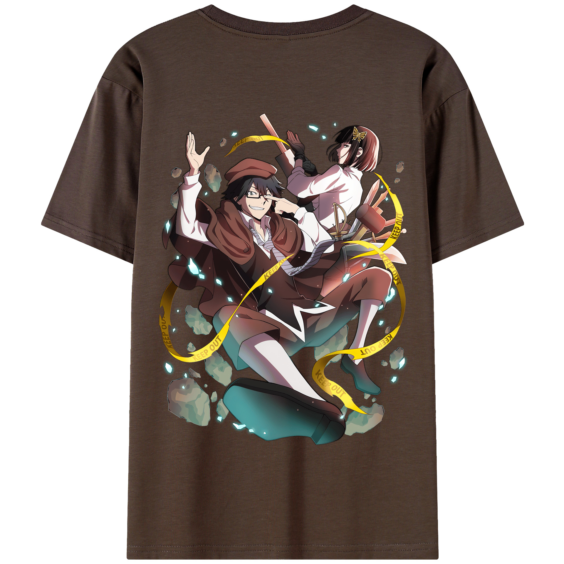（画像用） 文豪ストレイドッグス Bungo Stray Dogs 綿100％半袖Tシャツ（背面プリント）