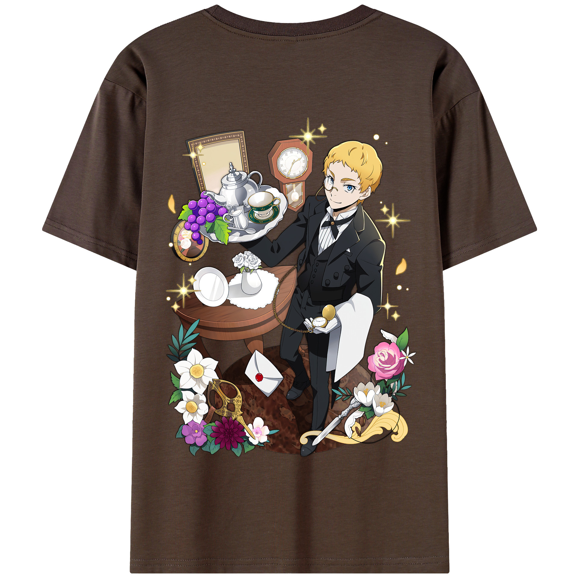 （画像用） 文豪ストレイドッグス Bungo Stray Dogs 綿100％半袖Tシャツ（背面プリント）