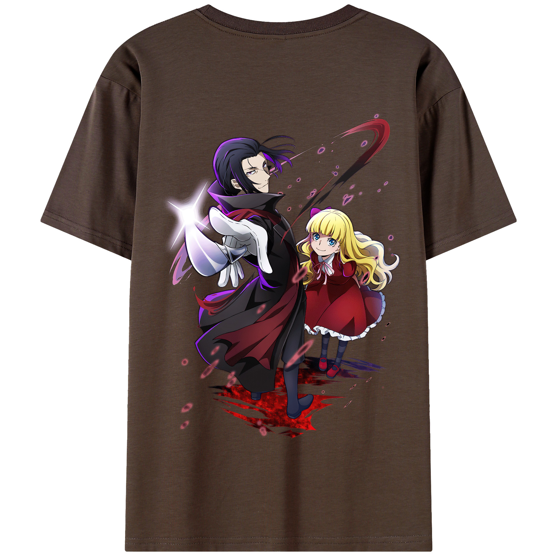 （画像用） 文豪ストレイドッグス Bungo Stray Dogs 綿100％半袖Tシャツ（背面プリント）