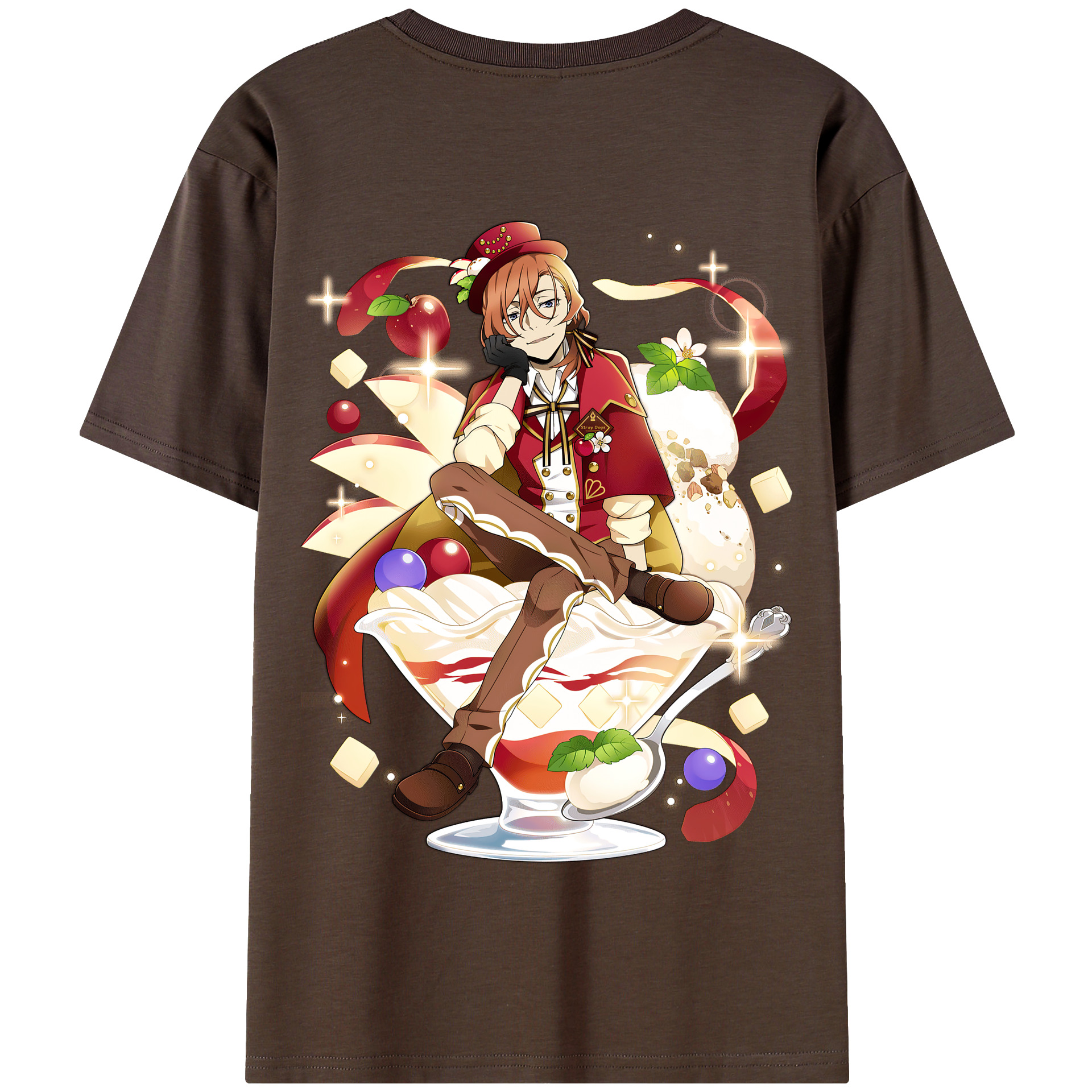 （画像用） 文豪ストレイドッグス Bungo Stray Dogs 綿100％半袖Tシャツ（背面プリント）