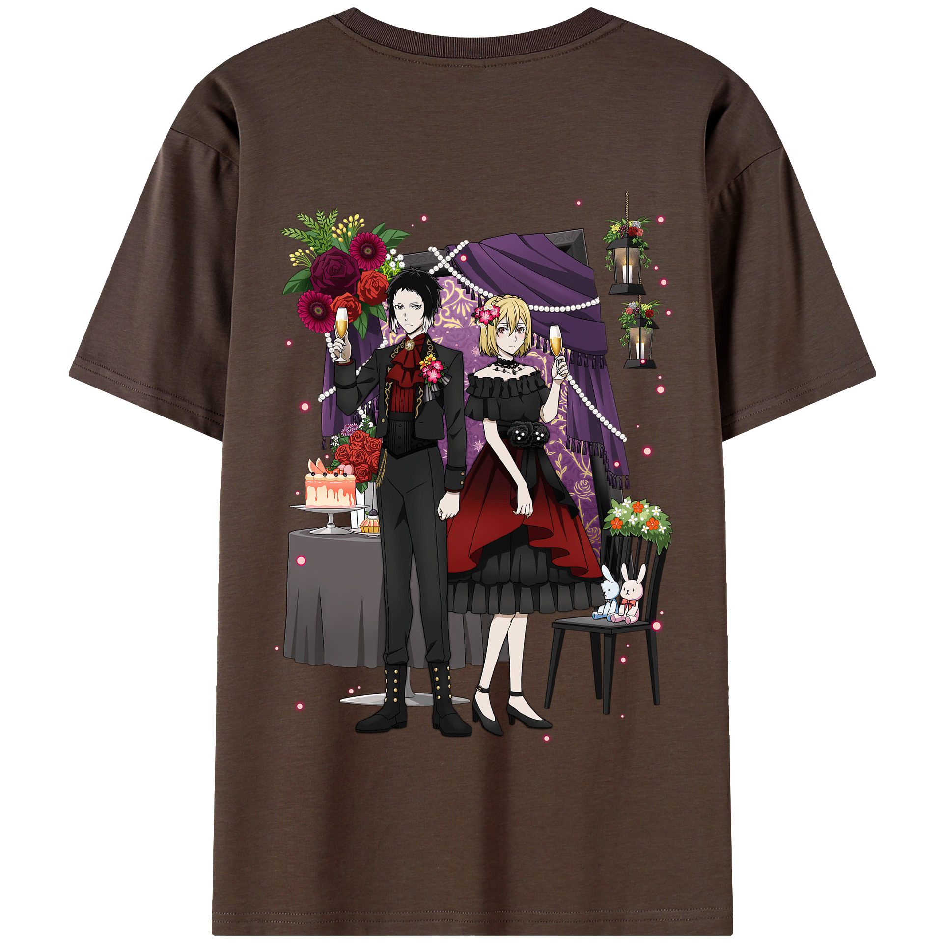（画像用） 文豪ストレイドッグス Bungo Stray Dogs 綿100％半袖Tシャツ（背面プリント）