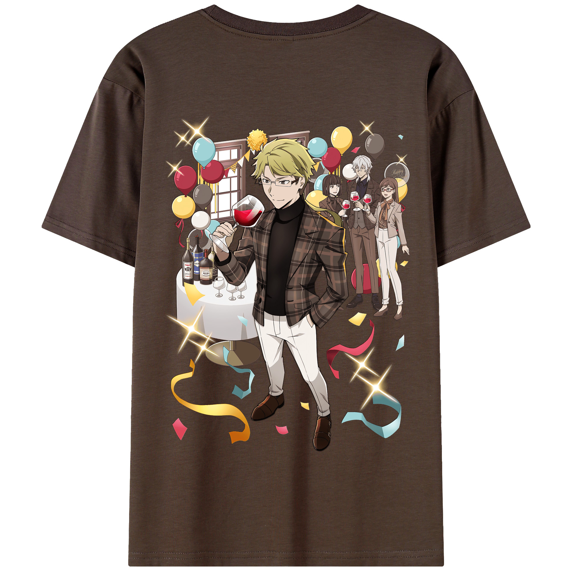 （画像用） 文豪ストレイドッグス Bungo Stray Dogs 綿100％半袖Tシャツ（背面プリント）
