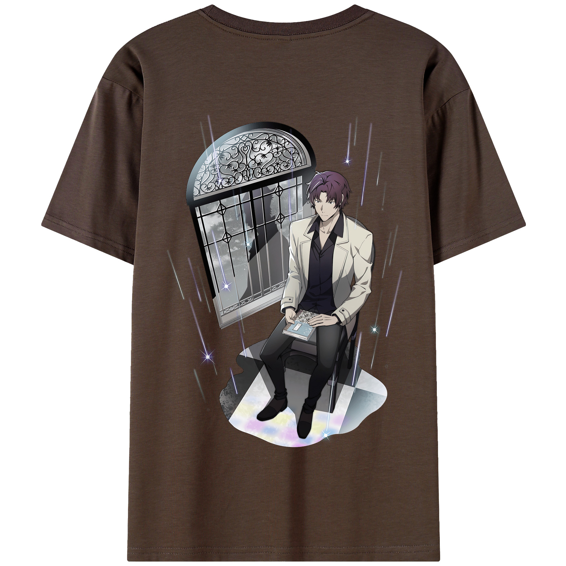 （画像用） 文豪ストレイドッグス Bungo Stray Dogs 綿100％半袖Tシャツ（背面プリント）