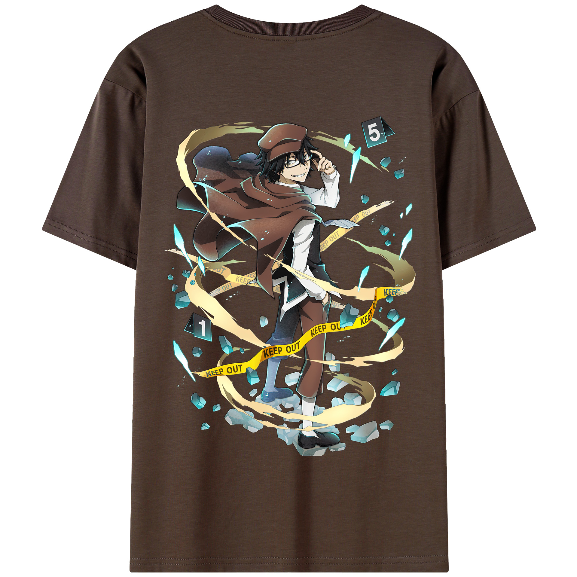 （画像用） 文豪ストレイドッグス Bungo Stray Dogs 綿100％半袖Tシャツ（背面プリント）